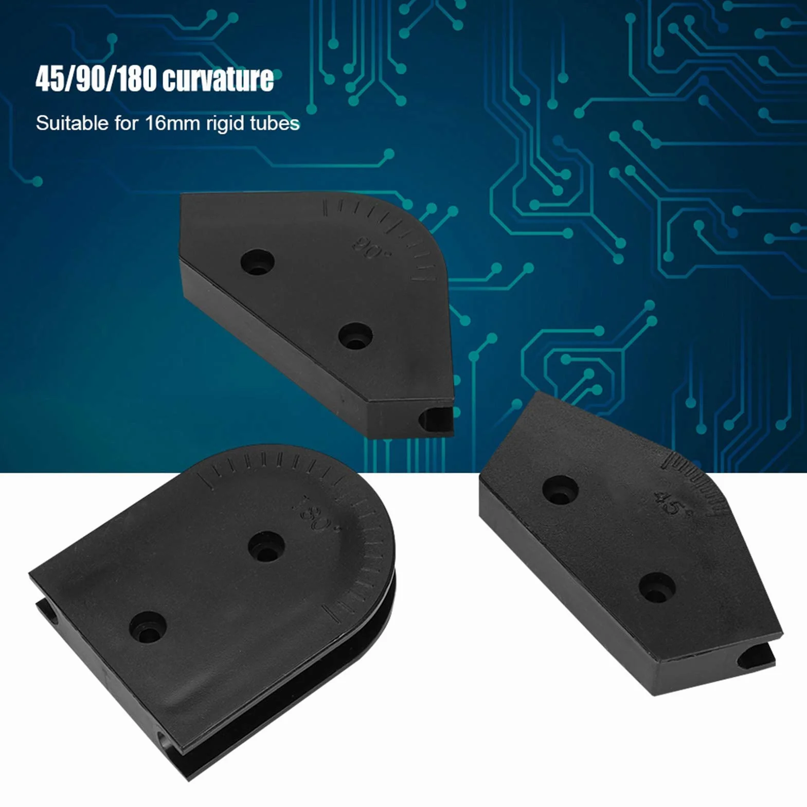 Sztywne rurki zestaw do gięcia 45/90/180 stopni, 3 szt. ABS 16 mm OD twarde sztywne narzędzie do gięcia rur, zestaw gięcia do chłodzenia wody do sztywnych rur 16 mm