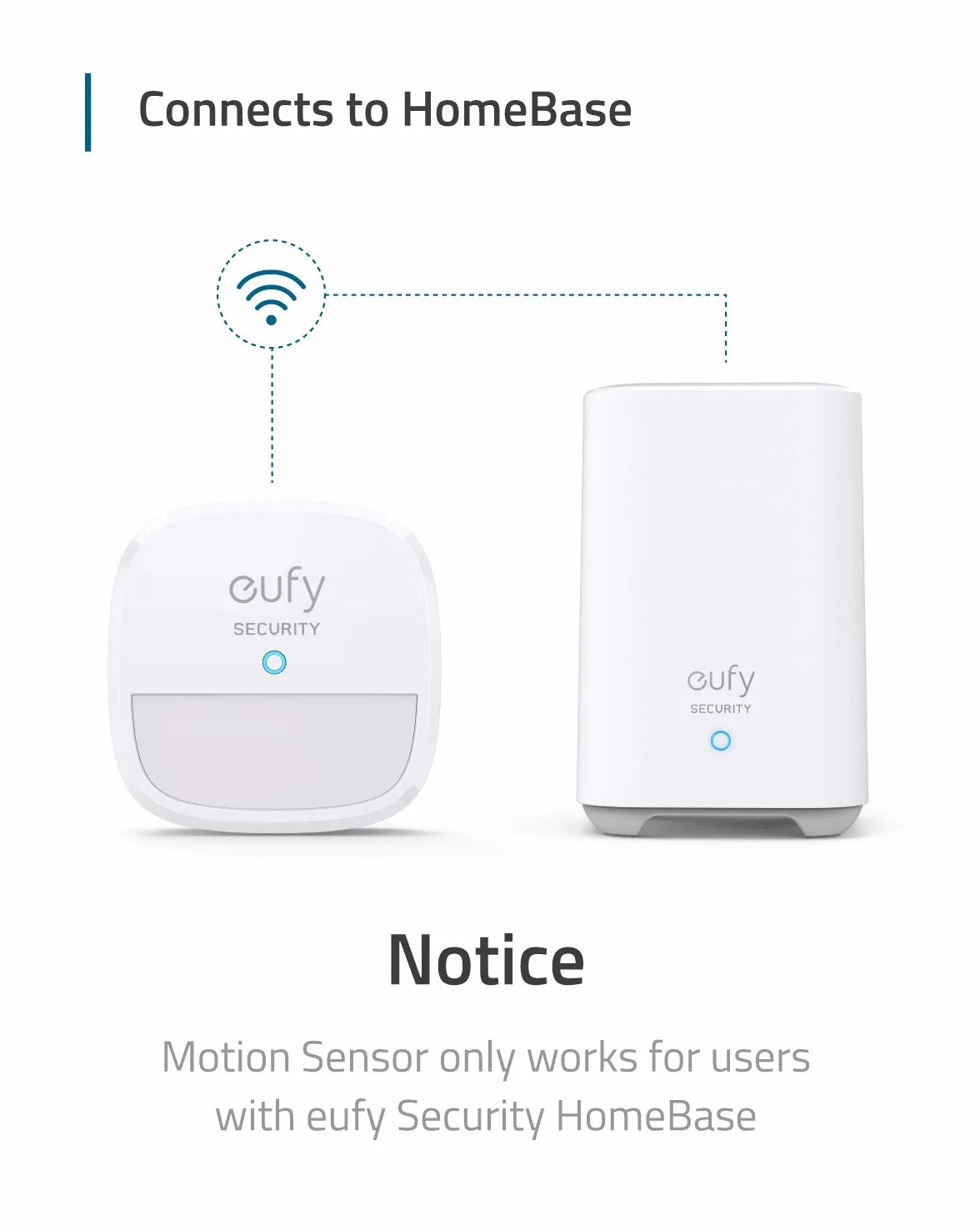 eufy Security Czujnik ruchu domowego, zasięg 100°, wykrywanie 9 m, 2 lata żywotności baterii, regulowana czułość (wymagana baza domowa)