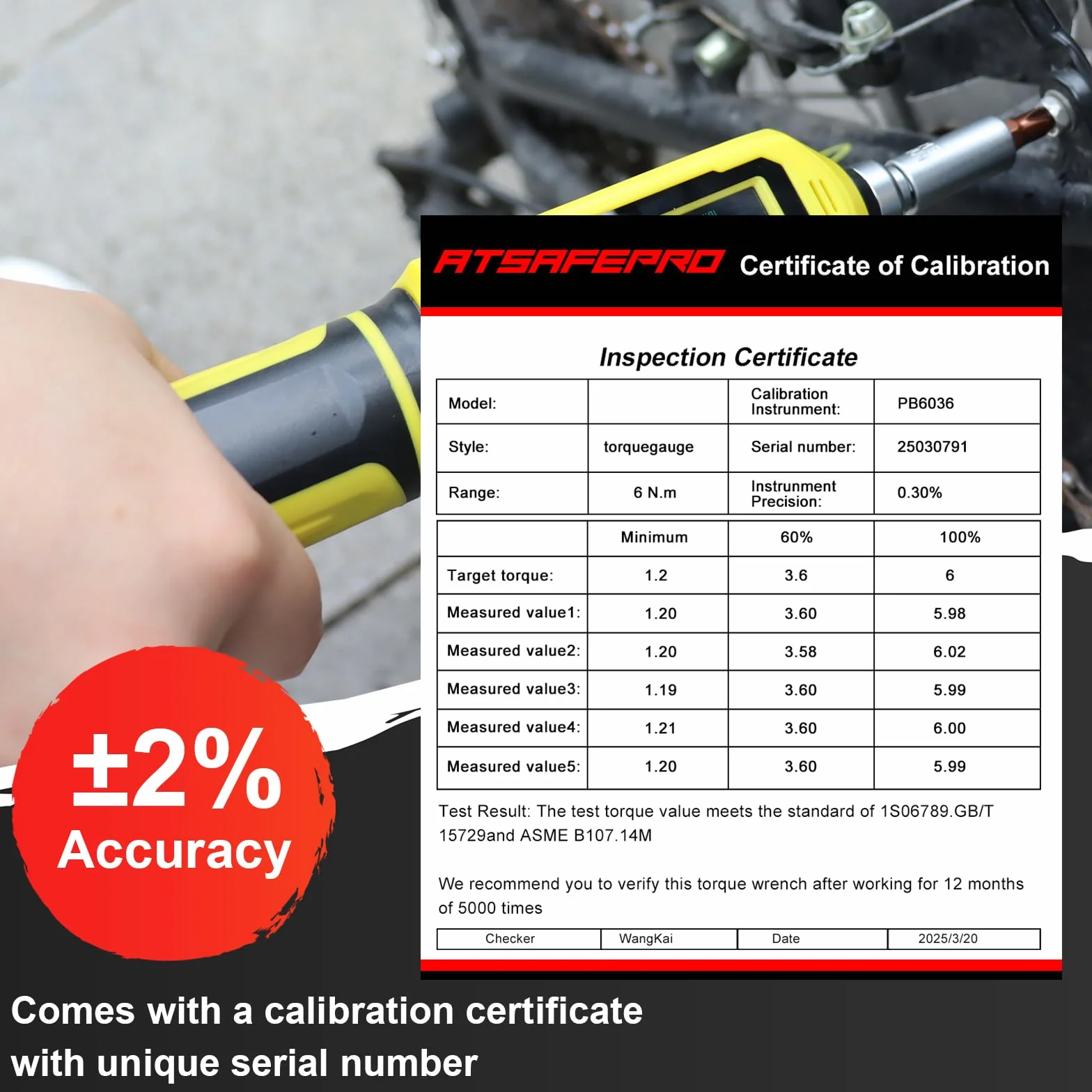 ATsafepro Elektroniczny Wkrętak Dynamometryczny 1/4 Cala, 0,09-6 Nm, 46 Elementów,Dokładność ±1%, Brzęczykiem I Wyświetlaczem LCD,Do Konserwacji Rowerów, Sprzętu Precyzyjnego, Majsterkowania