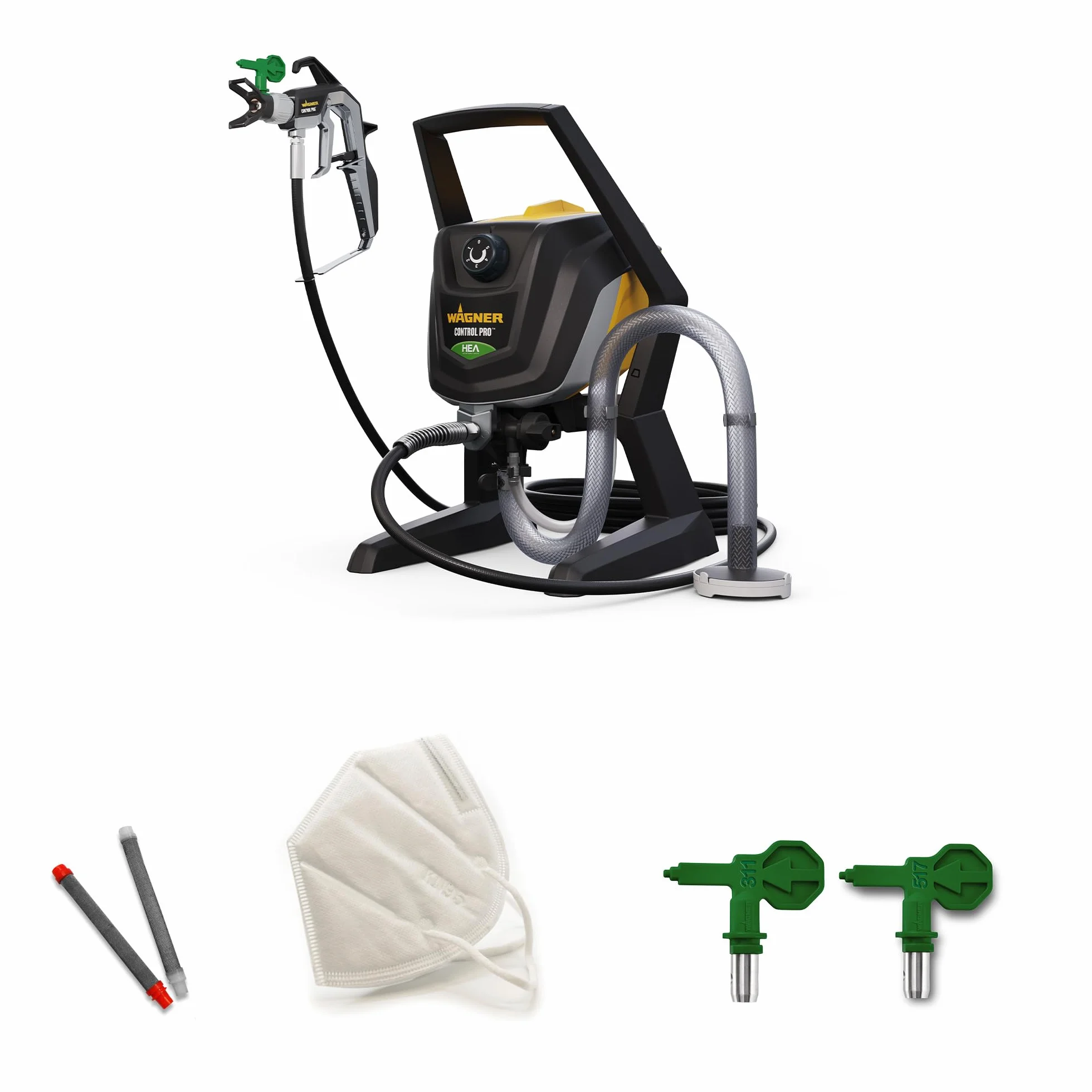 WAGNER System natryskowy Airless Control Pro 250 R do farb ściennych, lakierów i lazurów we wnętrzach, 15 m²-2 min, regulacja ciśnienia, 110 barów, wąż 9 m