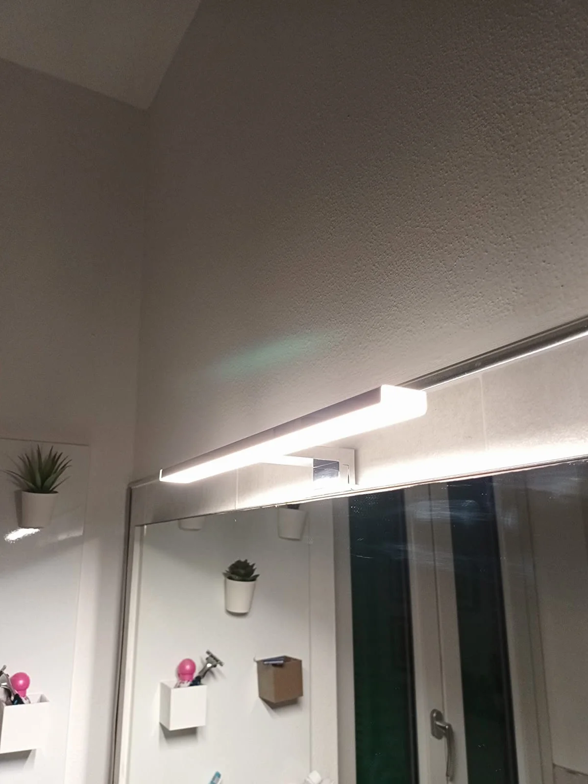 Oświetlenie lustra LED łazienka 10W 820LM 40cm neutralna biel 4000K Azhien, montaż 3w1 IP44 230V kinkiet lampa lustrzana 400mm, bez migotania oświetlenie lustra szafki łazienkowej