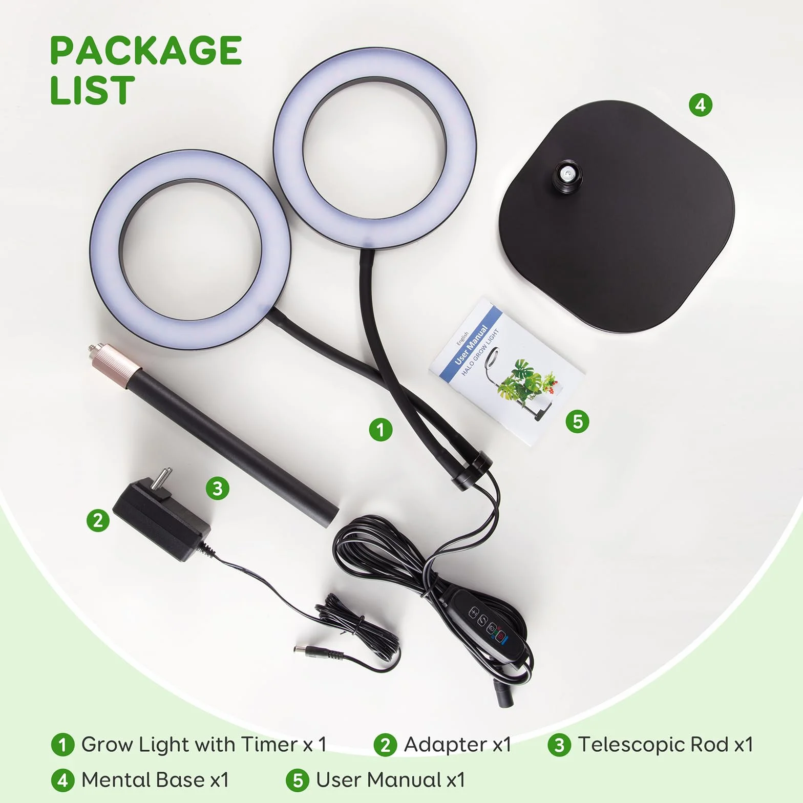 Lampa LED Do Roślin COKOLILA 168 LED Pełne Spektrum 12V 2A 2 Głowice Regulowane 360° Timer Automatyczny