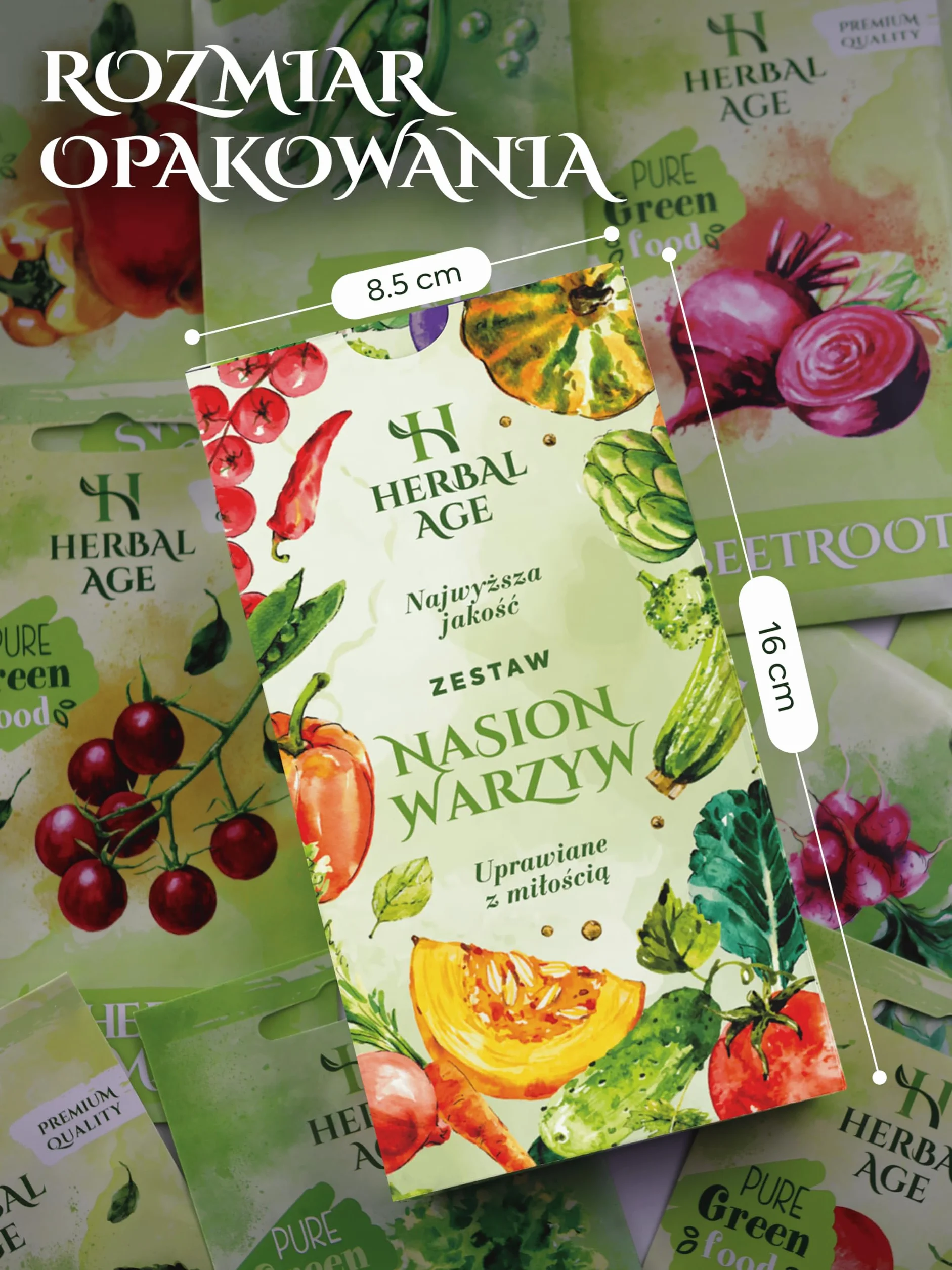 HERBAL AGE Zestaw Do Uprawy Własnych Nasion, 12 Nasion Warzyw, 5100 Roślin Heirloom