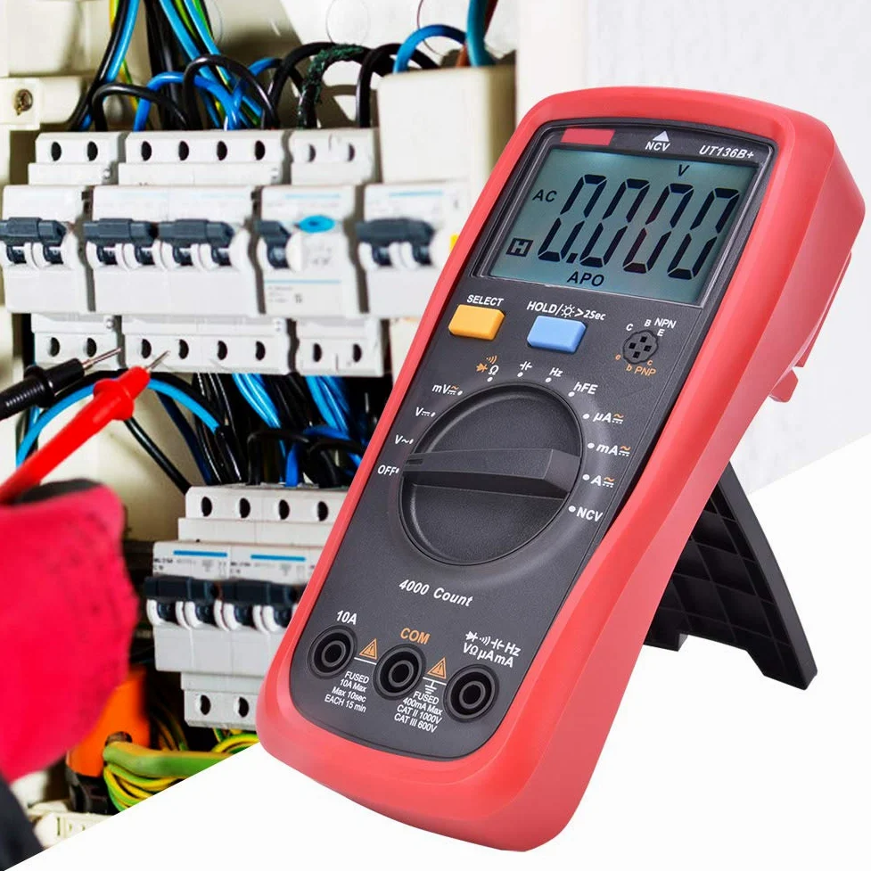UNI T UT136B Przenośny Multimetr Cyfrowy Auto Range Multimetr Cyfrowy Tester Rezystancji Pojemności Automatyczne Zasilanie Solidny Trwały Dla Elektrotechniki