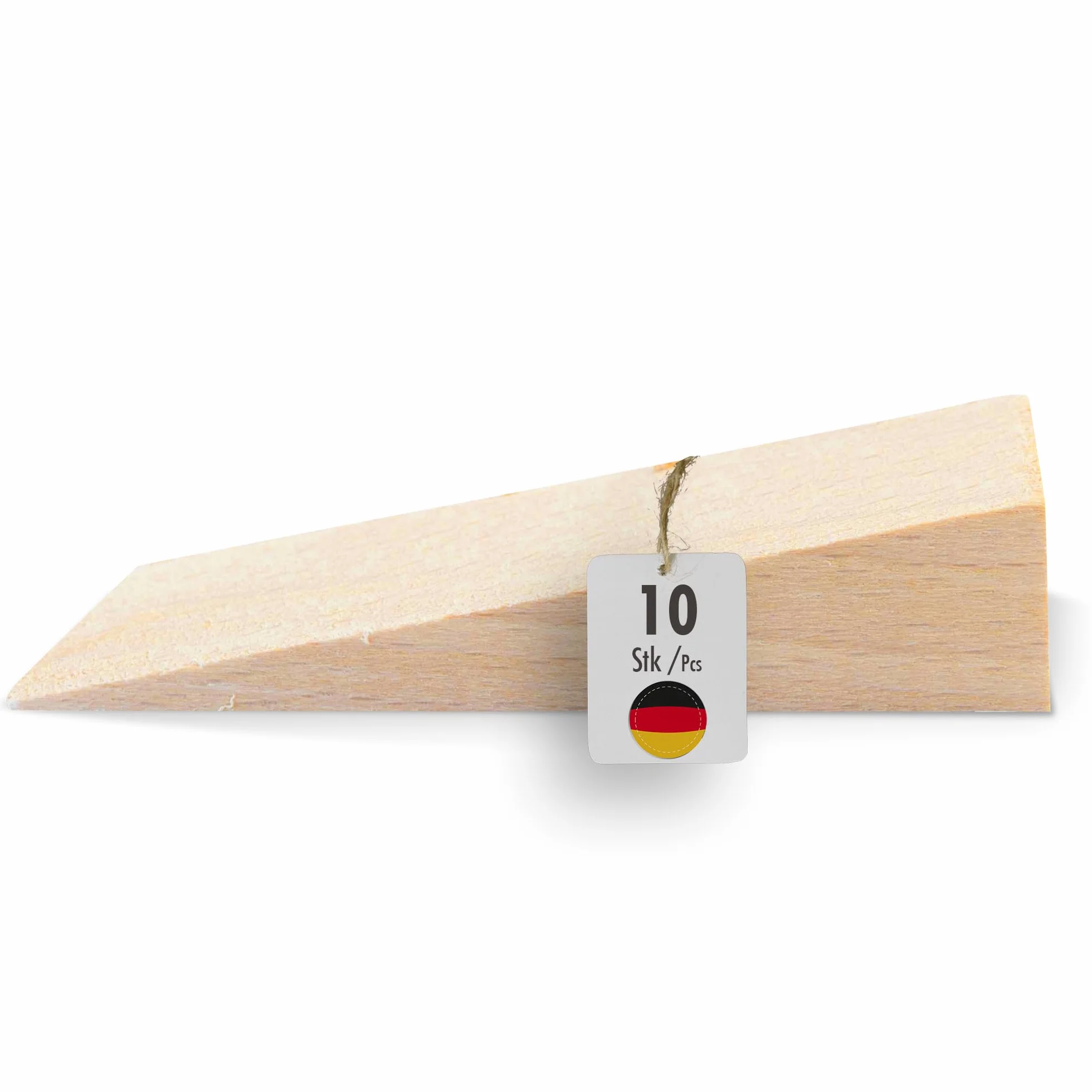 haggiy Kliny z twardego drewna – kliny z naturalnego buku (dł. x szer. x wys.) 70 x 25 x 15 mm (10 szt.)