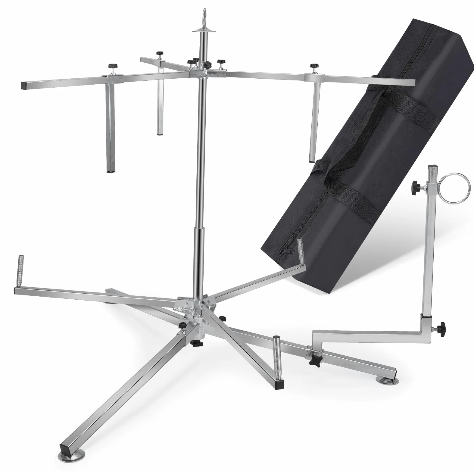 Regulowany 3-ramienny zraszacz do rur grzewczych podłogowych 600 m | wysokość 75-100 cm maks. 200 kg | zwijacz do zwijacza kabla z podwójnym łożyskiem kulkowym urządzenie zwijające do rury PEX PERT