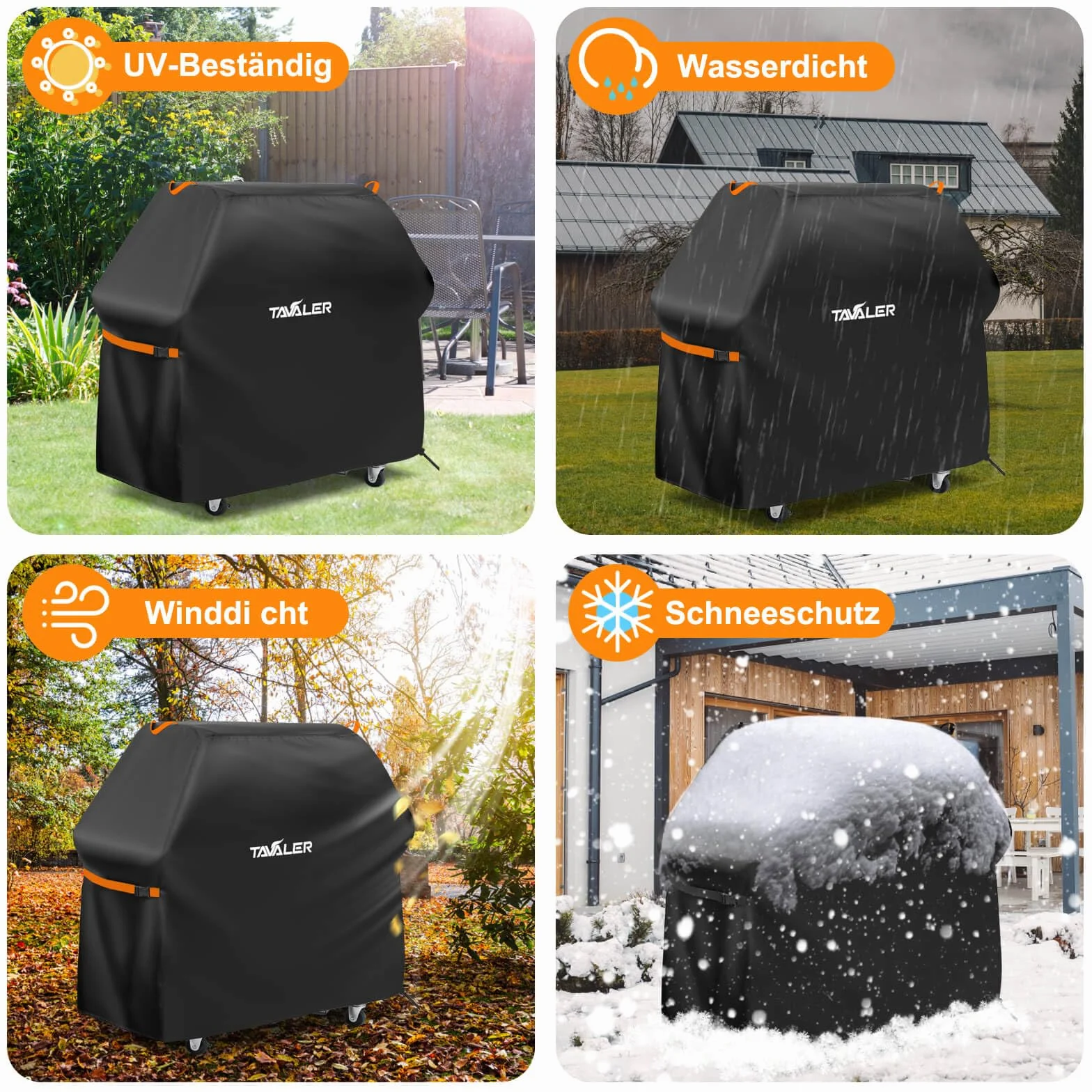 Pokrowiec na grilla Tavaler 140x65x120 cm Oxford 420D ochronny do Weber Enders Char Broil