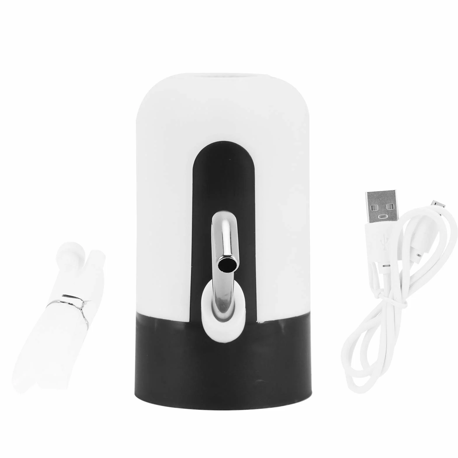 Elektryczna Pompa do Wody Pitnej, 4,5L 5L 7,5L 10L 11,3L 15L 18,9L Pompa do Butelek na Wodę Ładowanie USB Dozownik Wody Pitnej Zestaw do Domowego Biura(02)