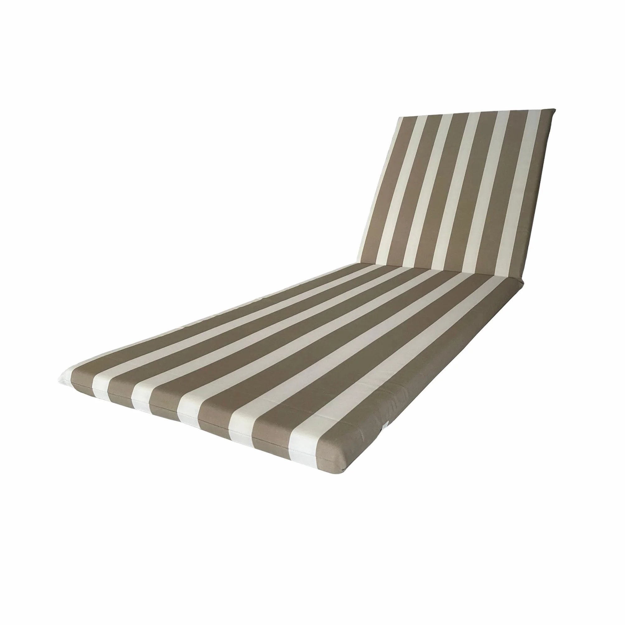 Wodoodporna poduszka na łóżko plażowe z bandażem - 190 x 60 cm poliester wodoodporny - zdejmowana poduszka wyprodukowana we Włoszech (biała i beżowa)