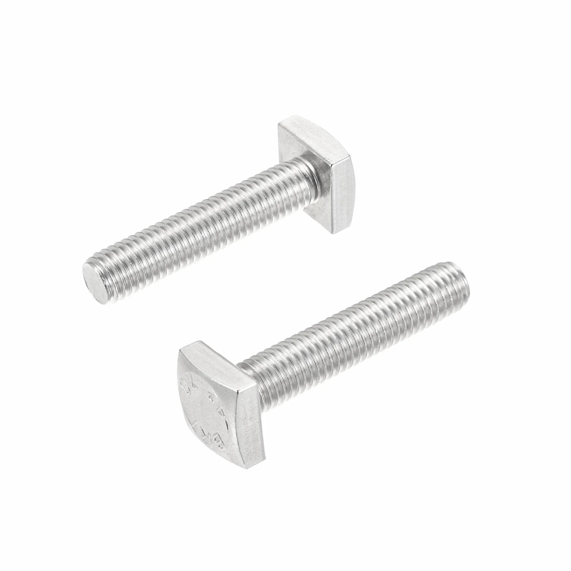 sourcing map 2 sztuki śrub czworokątnych M6 x 30 mm klasa C czworokątny śruba maszynowa z pełnym gwintem ze stali nierdzewnej 304