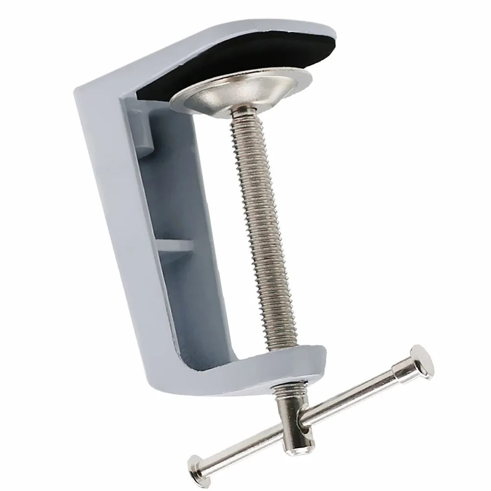 Metalowe regulowane ramię zacisk biurkowy lampa stołowa klips uchwyt stojak biały