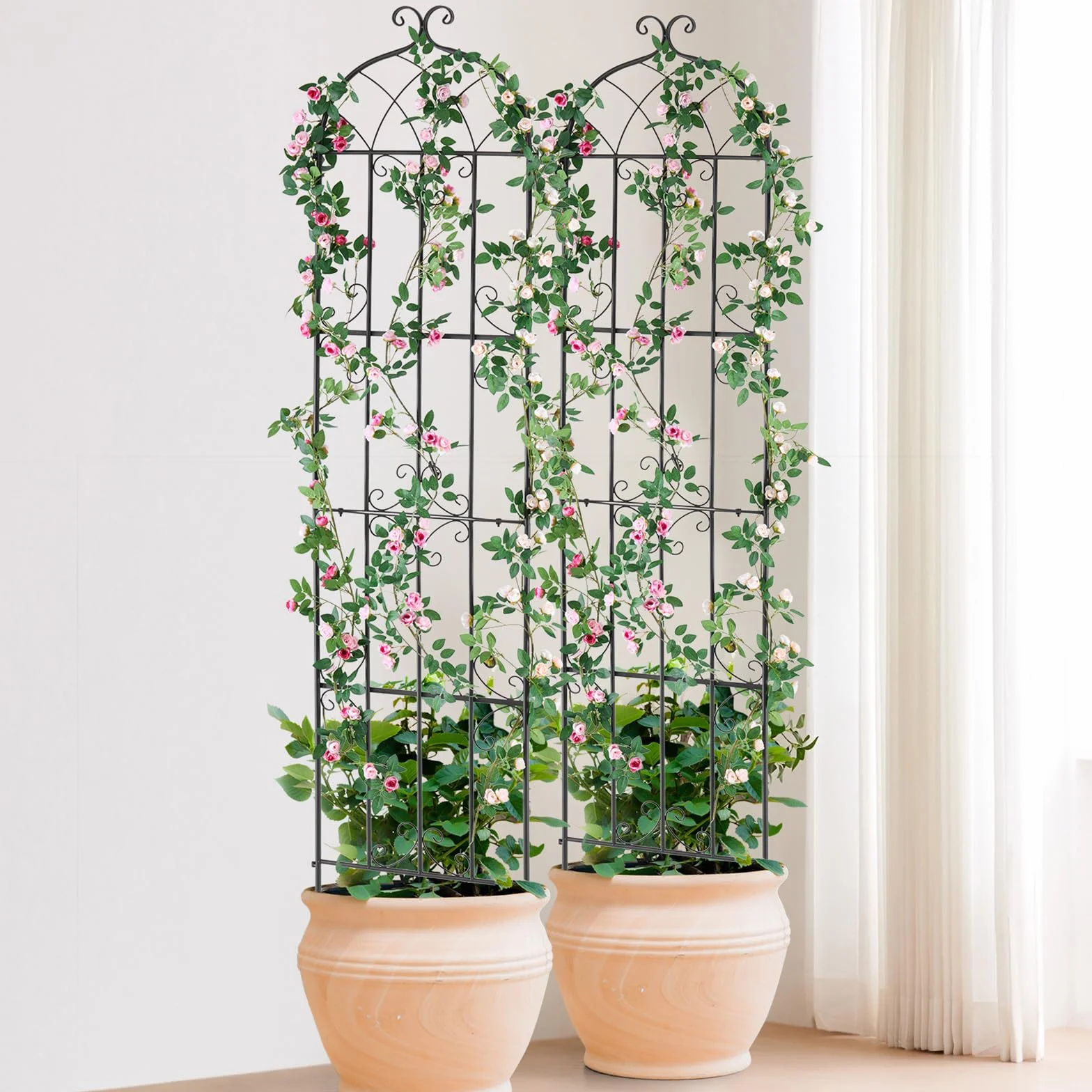 VEVOR Kratownica ogrodowa metalowa nierdzewna 51 x 220 cm 4 sztuki