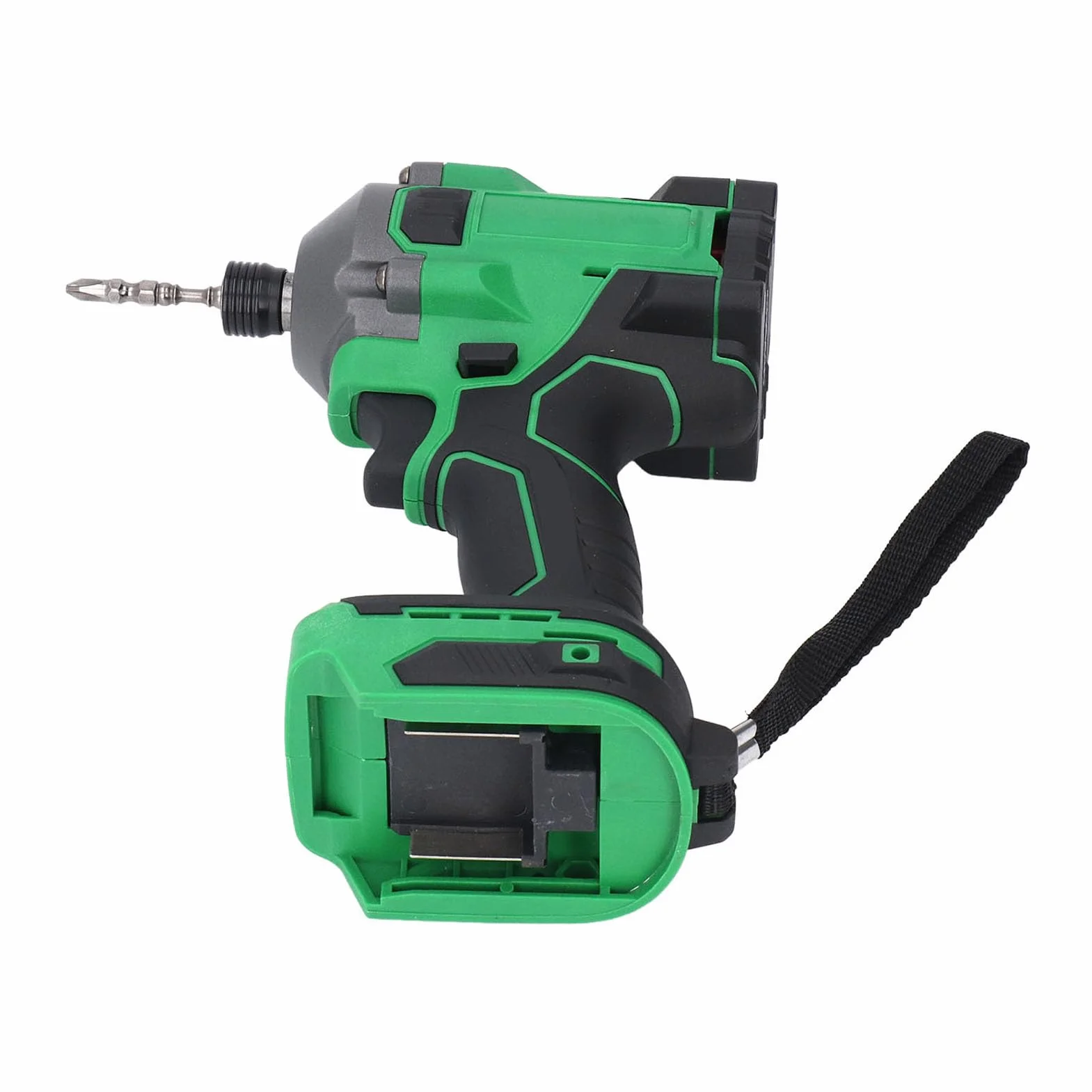 Bezprzewodowy Klucz Udarowy, Bezszczotkowy Elektryczny Pistolet Udarowy 550 Nm 0-3400 Obr./min Korpus z ABS, Zasilany Akumulatorowo do Usuwania Opon w Naprawach Samochodowych i dla