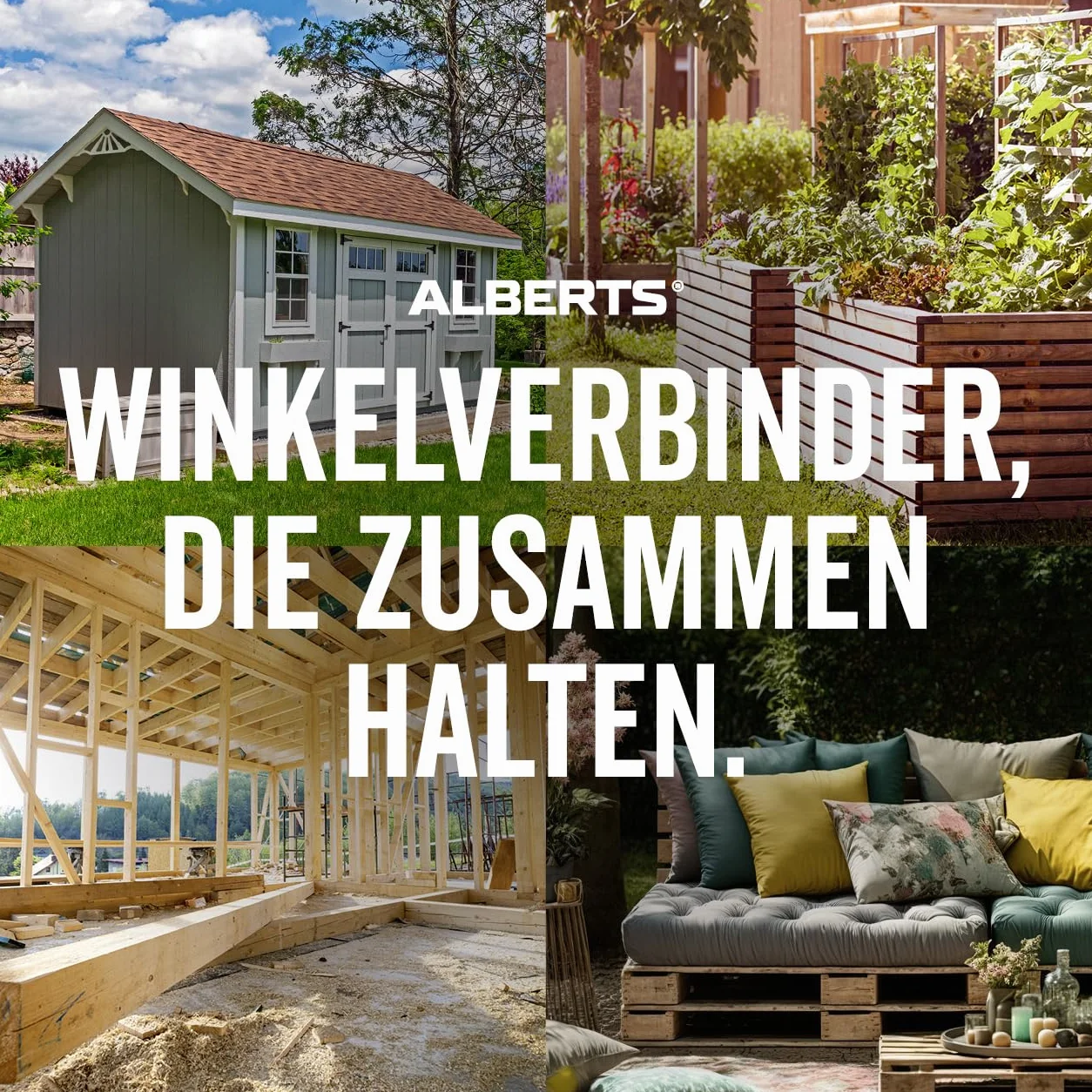 Alberts 330408 Łącznik kątowy | ocynkowany metodą Sendzimira | 90 x 90 x 40 mm