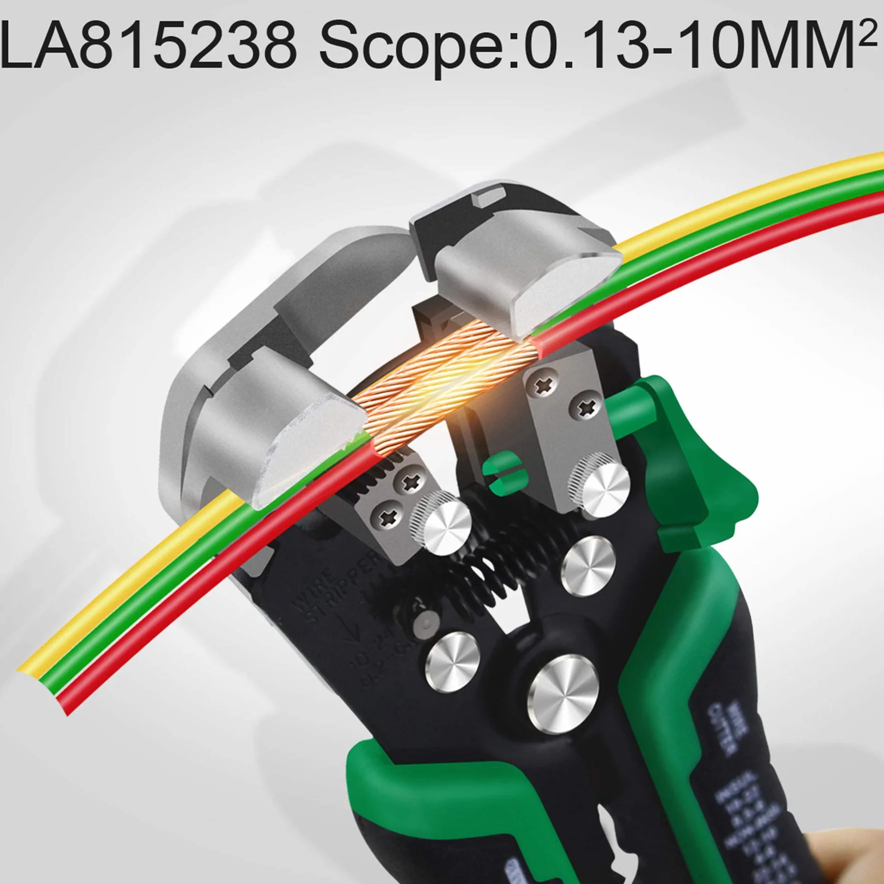 LAOA Ściągacz do izolacji frez AWG 8-26 zaciskarka wielofunkcyjne narzędzie do ściągania automatyczne szczypce tnące 3 w 1 narzędzie ręczne samoregulujące szczypce do ściągania izolacji