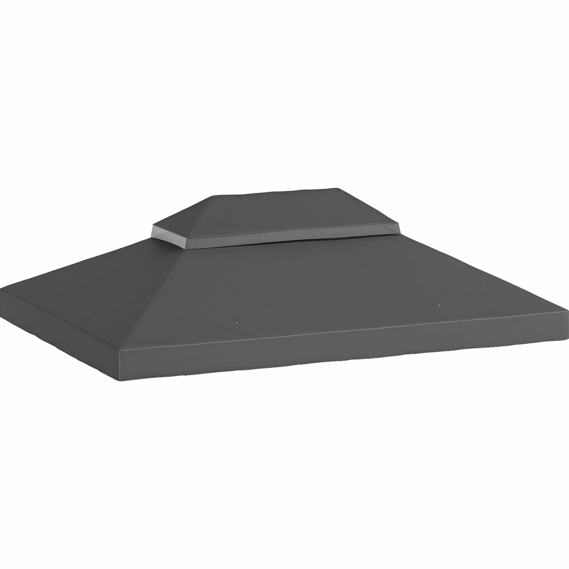 Outsunny Płótno zastępcze do pawilonu 4x3 m podwójny dach poliester 370 g/m² UPF30+ ciemnoszary