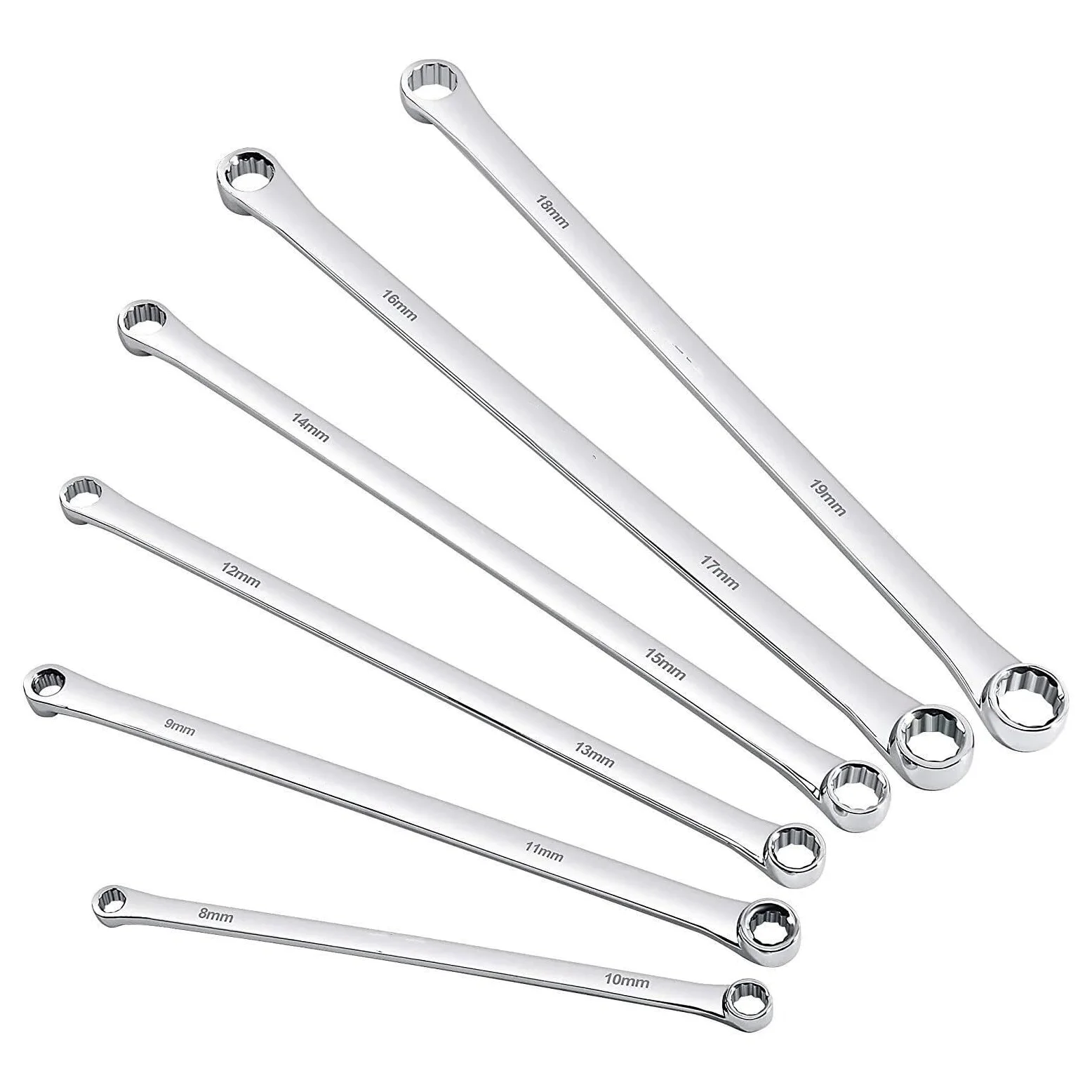 Telescopic Ratchet Zestaw bardzo długich kluczy oczkowych 6 szt., metryczny, trwały, klucz lotniczy 8–19 mm Klucze dynamometryczne