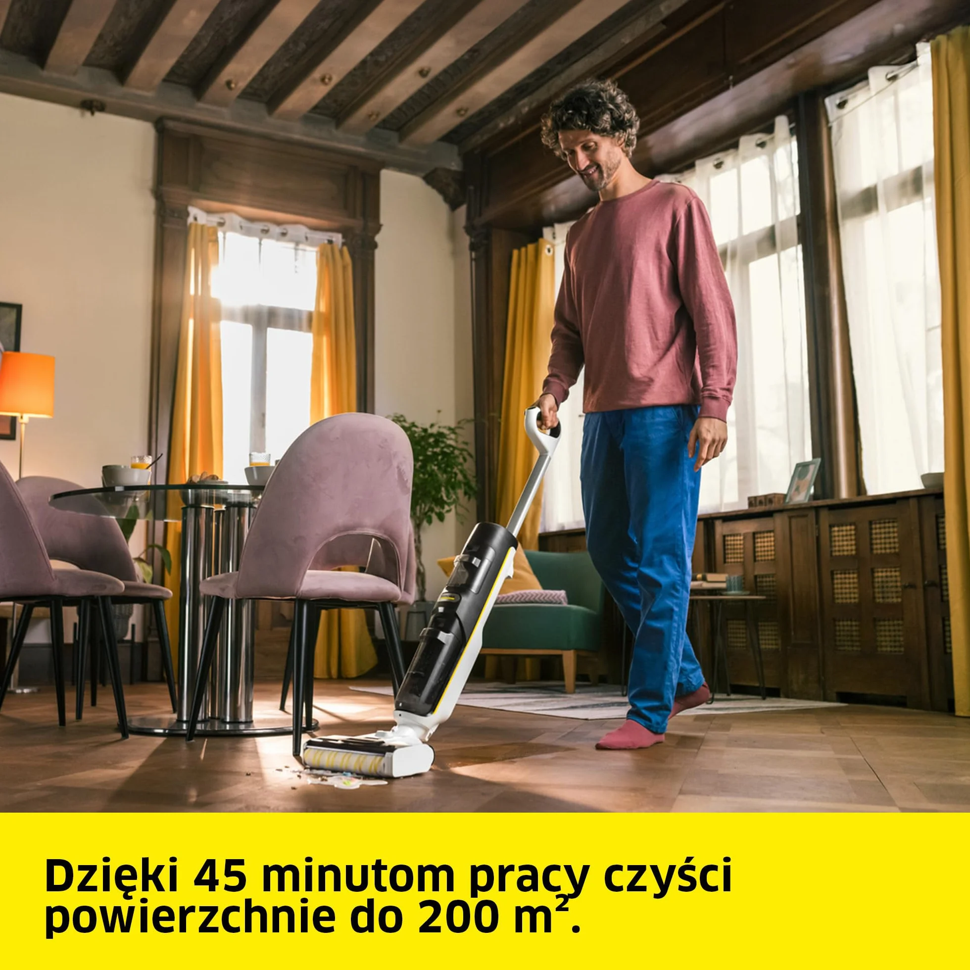 Kärcher bezprzewodowy mop odkurzający FCV 4, 45 min, 200 m²