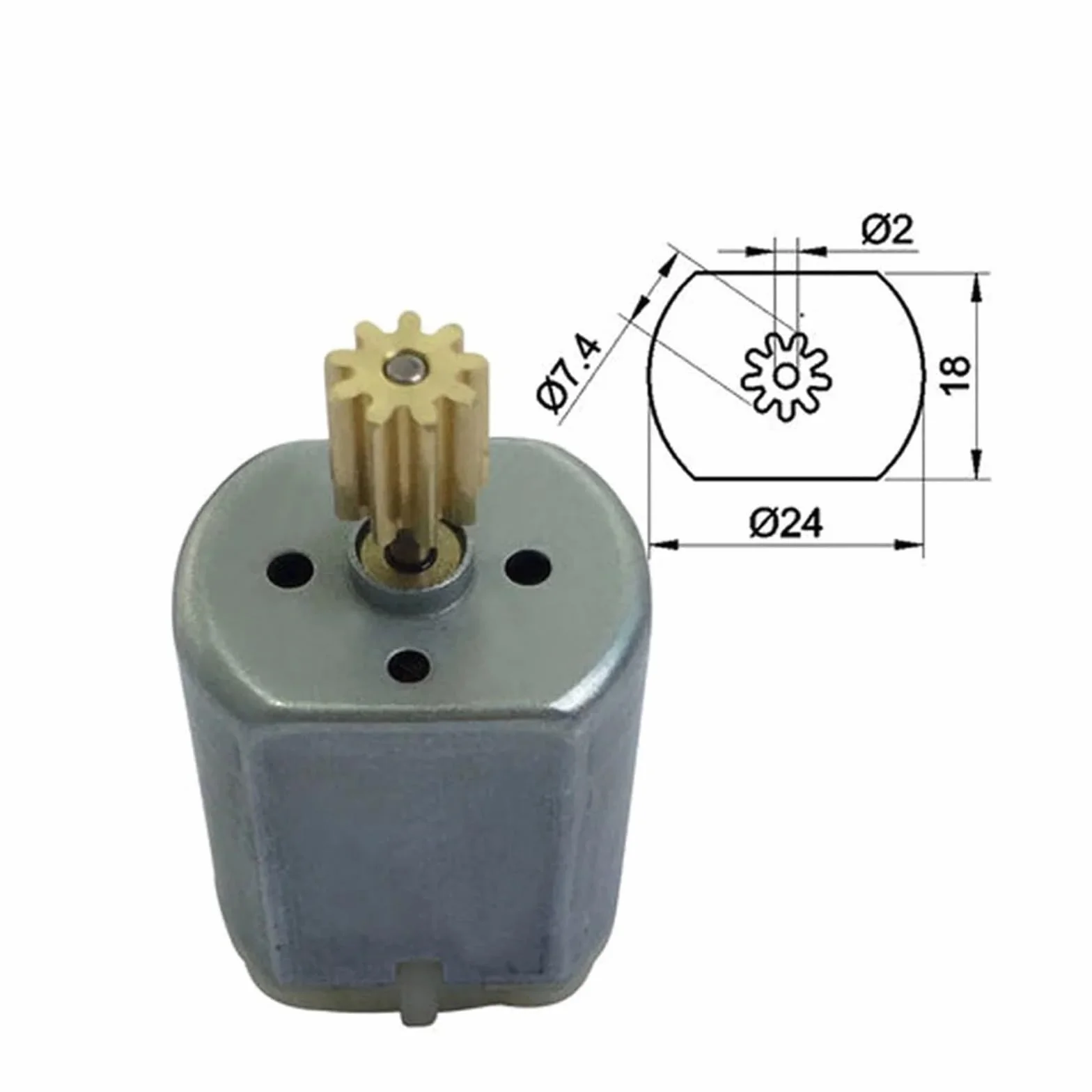 FC-280PC 22125 Szczotkowy silnik elektryczny Silnik zamka drzwi samochodu z przekładnią 0,7 9T