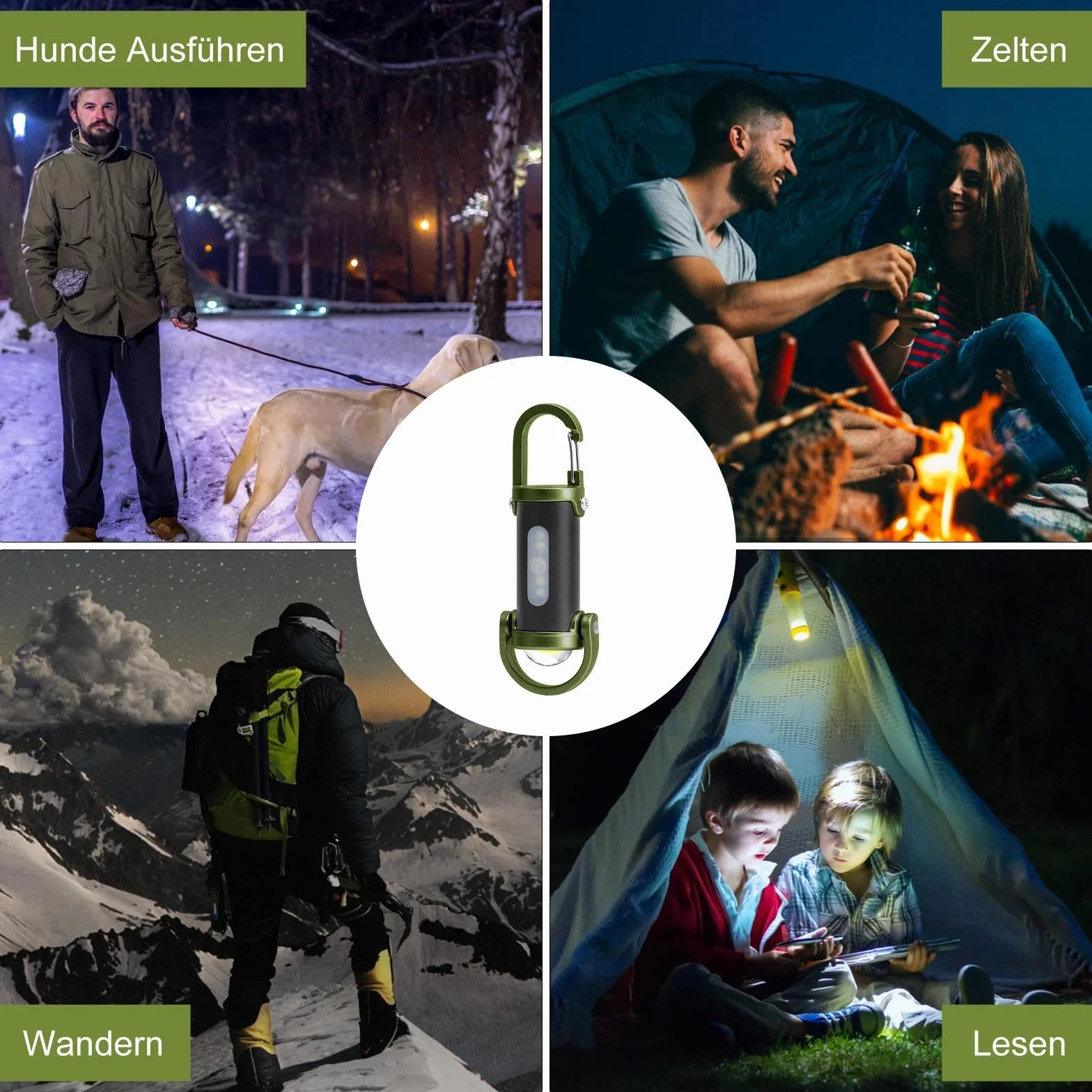 TNSLAND Mini latarka breloczek do kluczy, super jasna latarka LED, ładowana, wodoszczelna, 7 trybów pracy, z kablem USB, do domu, samochodu, na zewnątrz, w podróży, na kempingu, w pracy