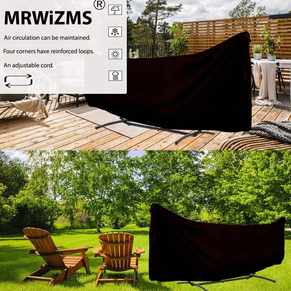 Pokrowiec na Hamak Zewnętrzny Oxford 420D Wodoodporny Ochronny Podwójny 340x17x86