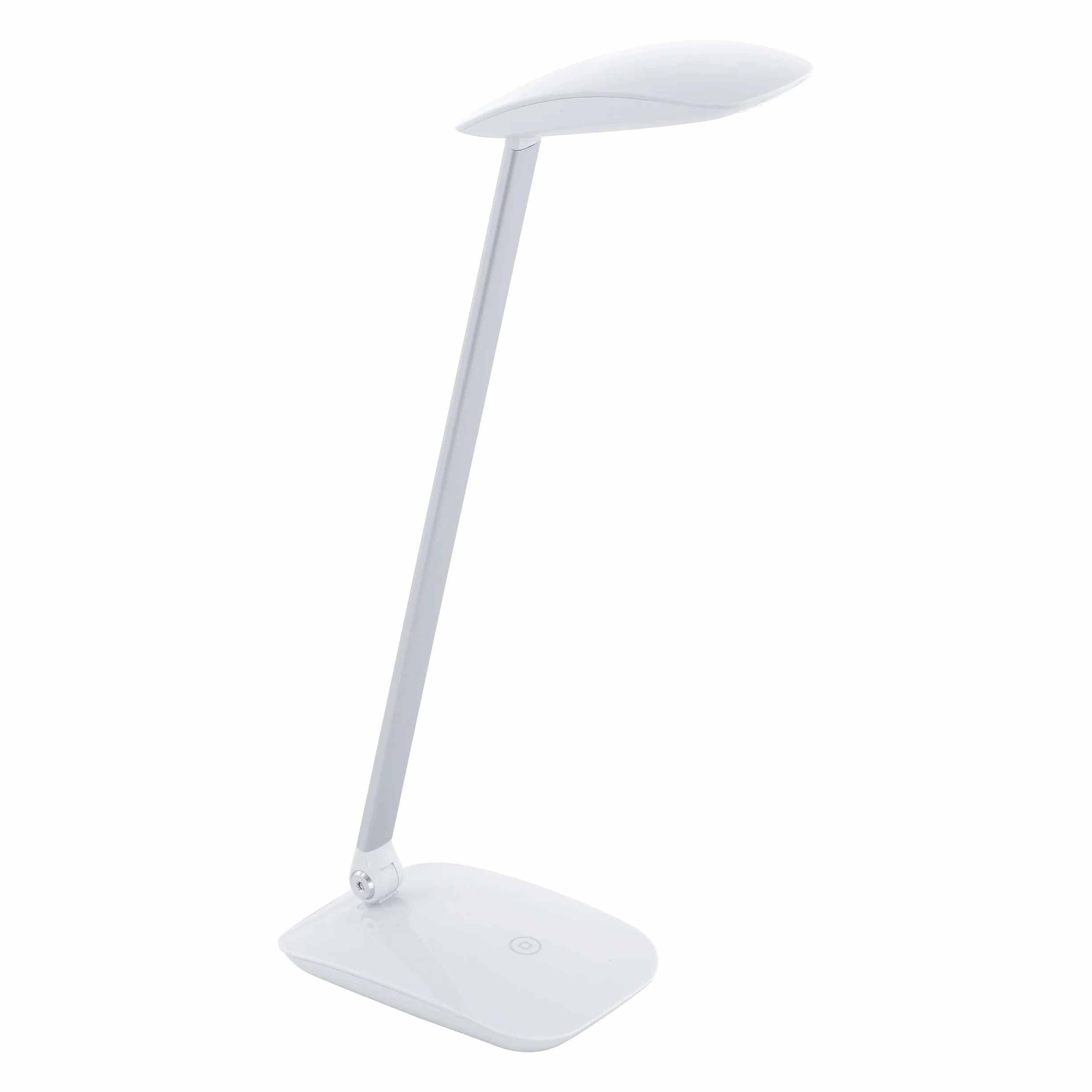 EGLO LED lampka stołowa Cajero, 1-płomienna lampa z dotykowym ściemniaczem | USB, lampa biurkowa, minimalistyczna z wysokiej jakości tworzywa, biała lampa do biura
