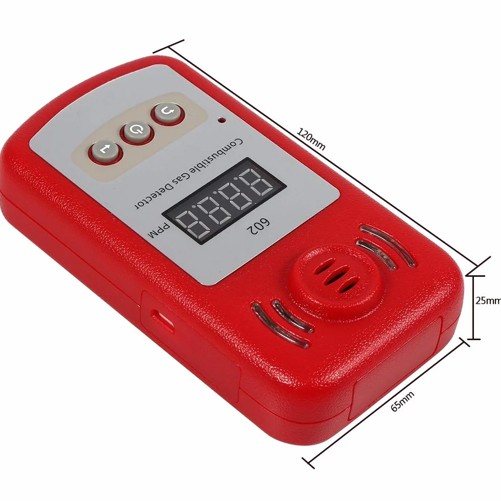 Wiincal Alarm wycieku gazu palnego, 1 szt. Detektor gazu ziemnego 300-10000PPM z alarmem dźwiękowym i lampą błyskową
