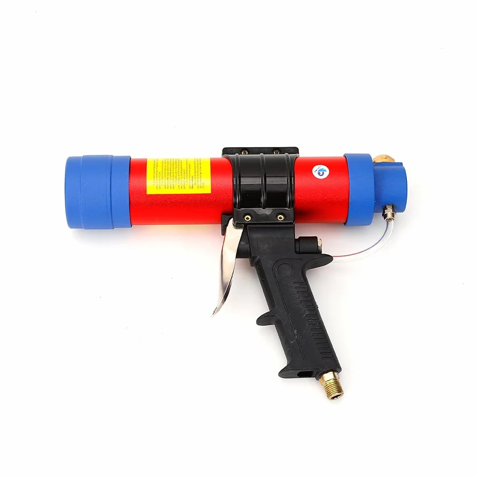Wyciskarka na kartusz sprężone powietrze, pistolet do klejenia szkła, pistolet na kartusz z manometrem, pistolet silikonowy 310 ml