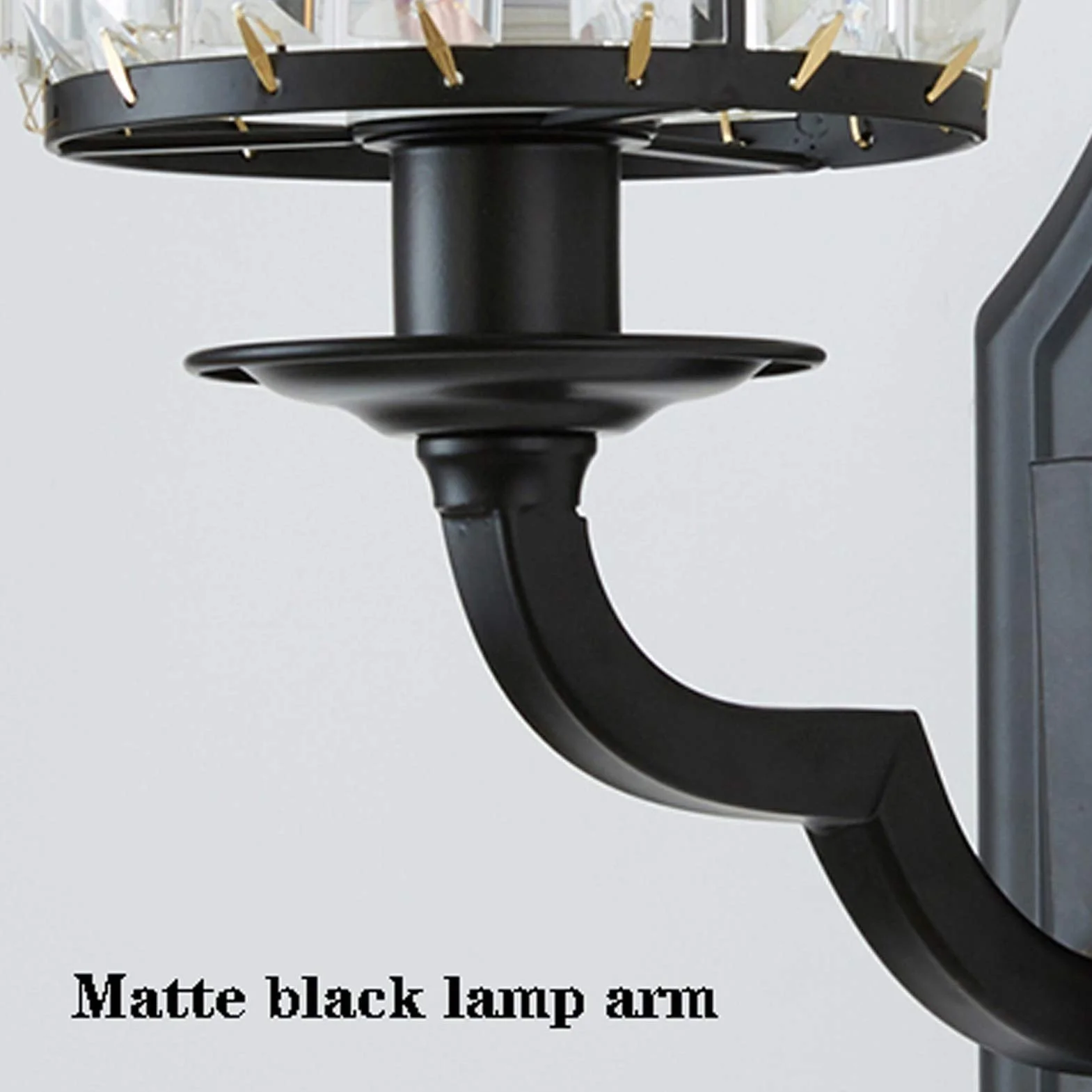 lampa ścienna Nowoczesna Kryształowa Lampa Ścienna Kreatywna sypialnia Lampka nocna E14 Holder Matt Czarny Oświetlenie wewnętrzne do schodów Lokalowy Lokalizacja Aisle, 13.1 "H kinkiet