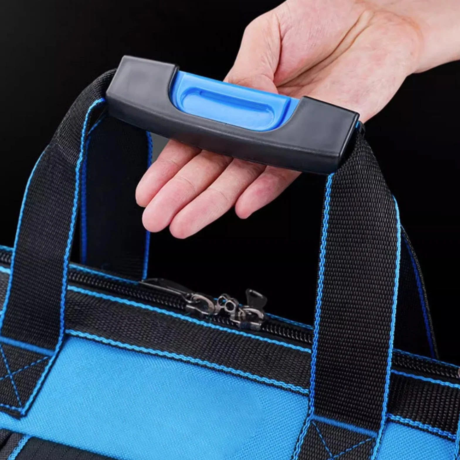 Torba Do Elektronarzędzi Męski Wielokieszeniowy Z Ergonomicznym Uchwytem | Torba Narzędziowa Typu Tote Ze Sztywnym Dnem Do Budowy Dom Garaż Warsztat Dla Taty Elektryka Mechanika Stolarza