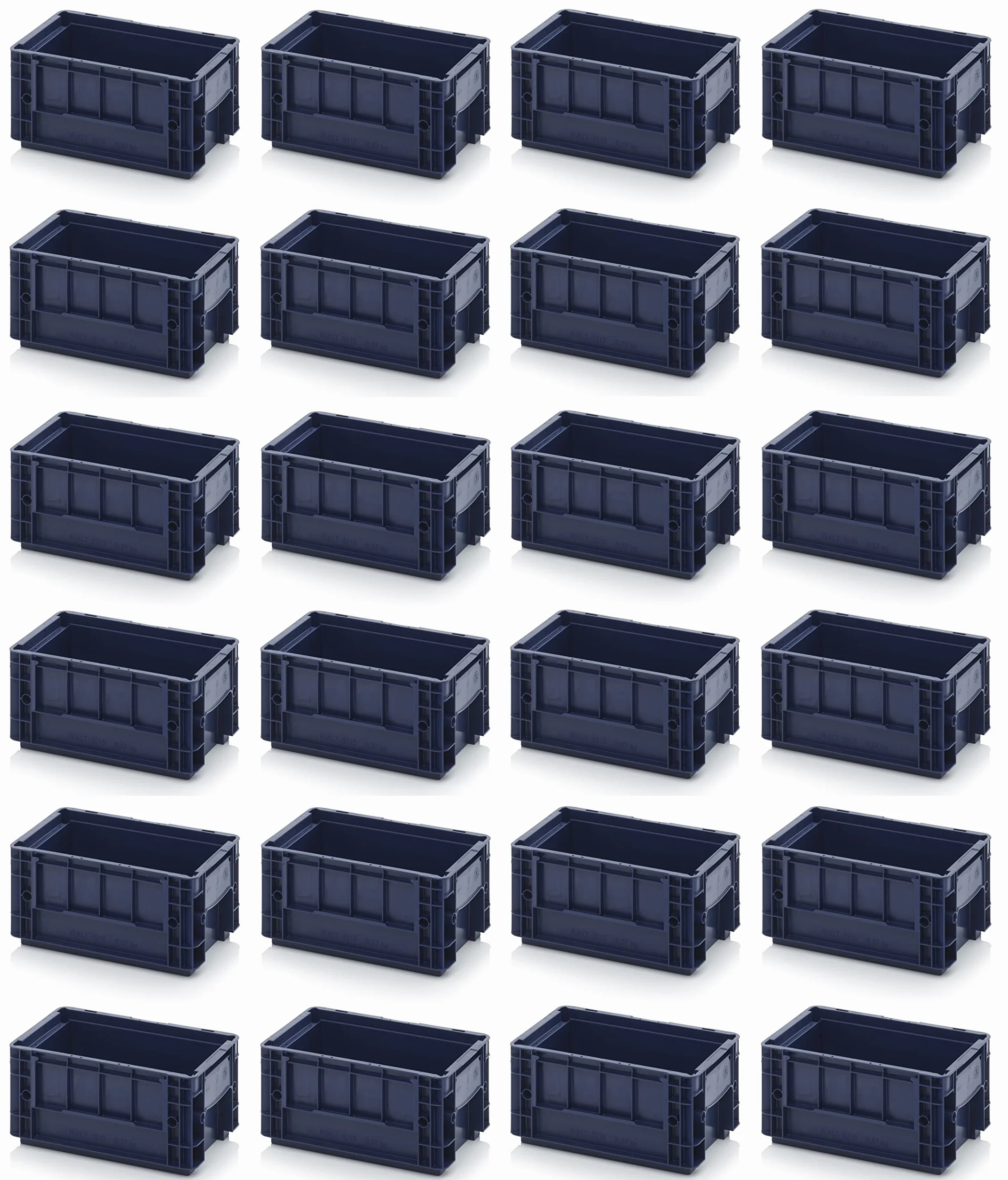 24 x R-KLT pojemnik 30 x 20 x 14,7 * bagażnik na małe ładunki niebieski 30x20x14 Euro pojemnik przemysłowy KLT 3215