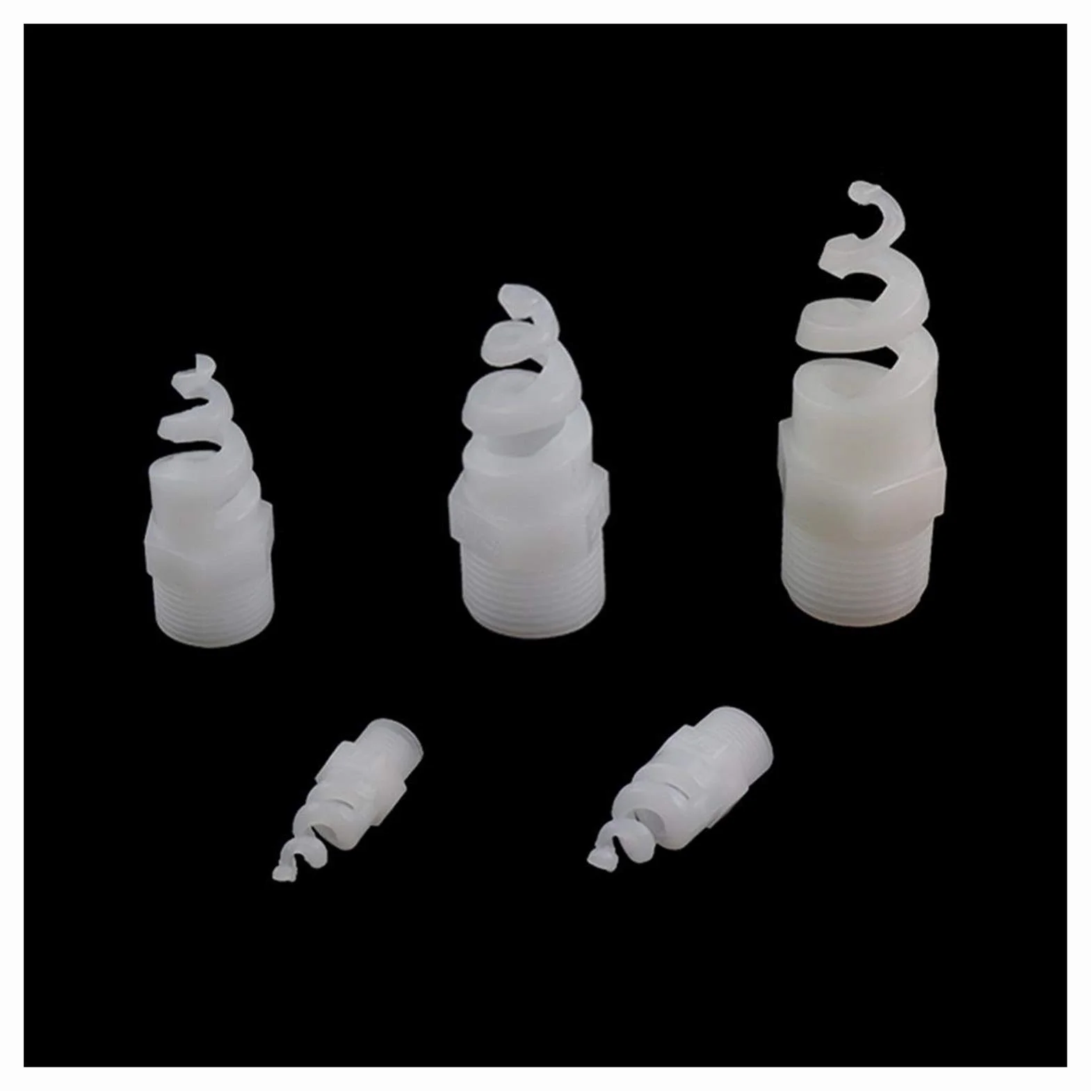 Podlewanie Roślin Doniczkowych Podlewanie Butelki Nakrętki Spilli Opakowanie 6/4 "3/8" 1/2 "3/4" 1 "zewnętrzna gwintowana plastikowa dysza, dyszy rozpylającej, wydrążona dysza stożkowa turbiny (Color