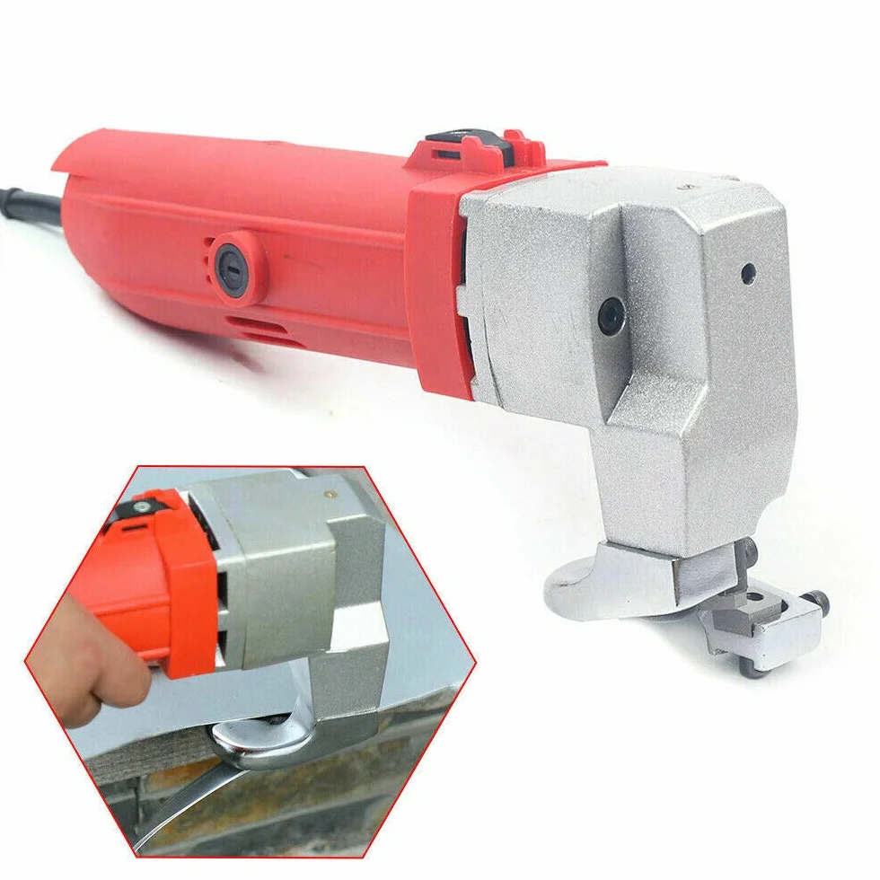 Elektryczne nożyce do blachy, 500 W, nożyce do blachy, nożyce do metalu, grubość cięcia 2,5 mm, do stosowania w samochodach i budowie statków