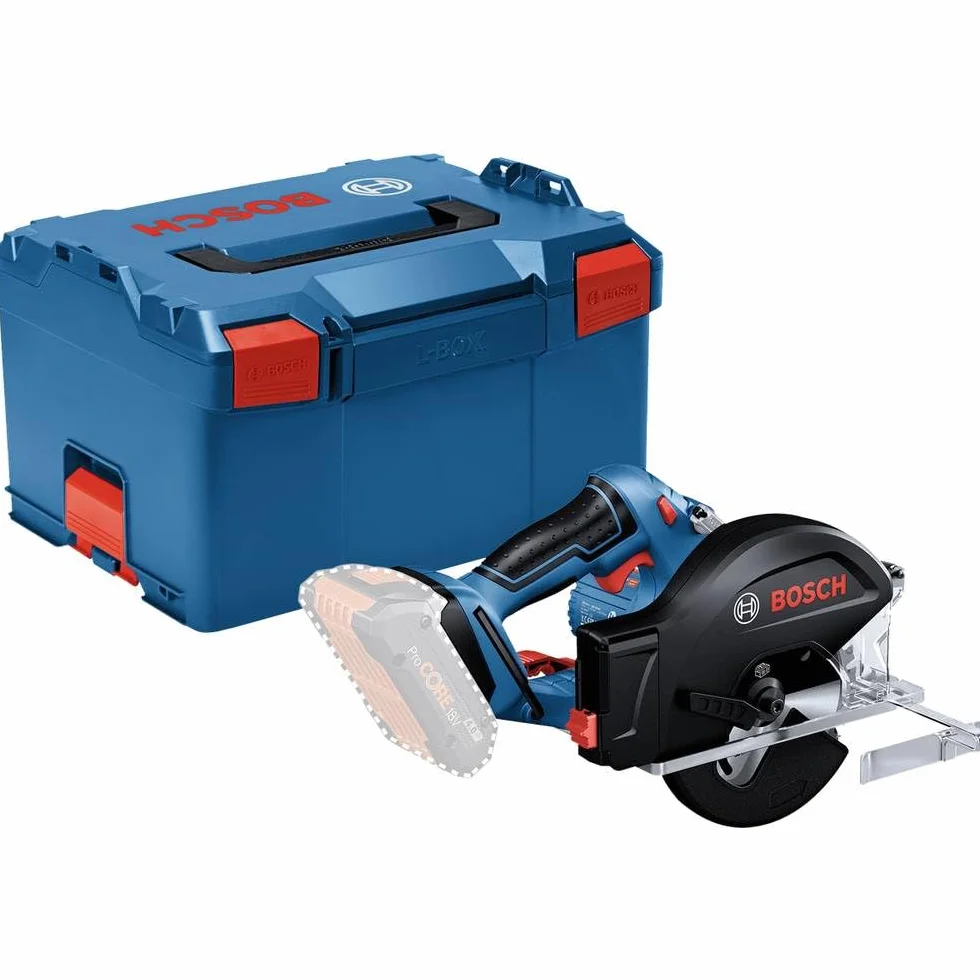 Bosch Professional system 18V: akumulatorowa pilarka tarczowa GKM 18V-50 (1 tarcza pilarska, walizka L-BOXX)