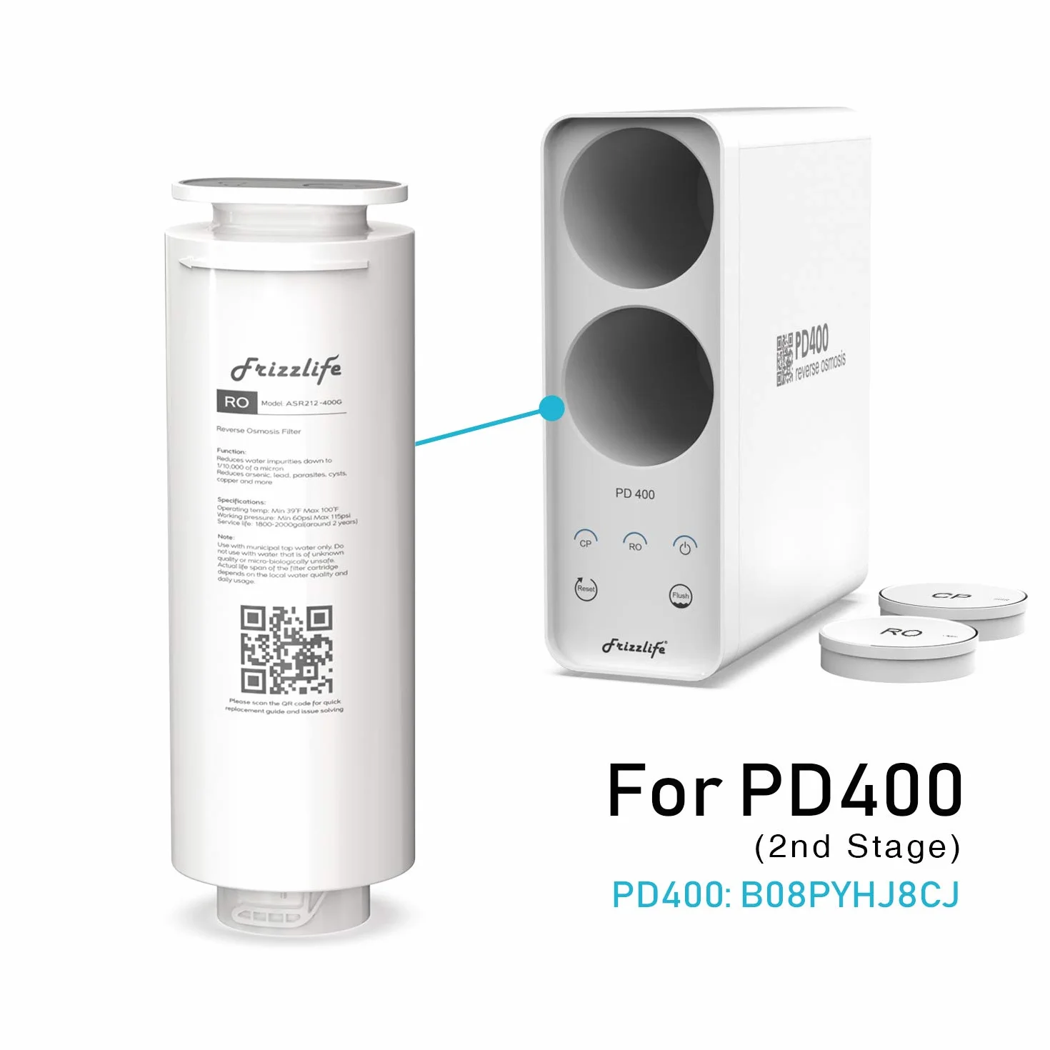 FRIZZLIFE ASR212 400G RO Wymienny wkład filtrujący do PD400 (2. stopień)