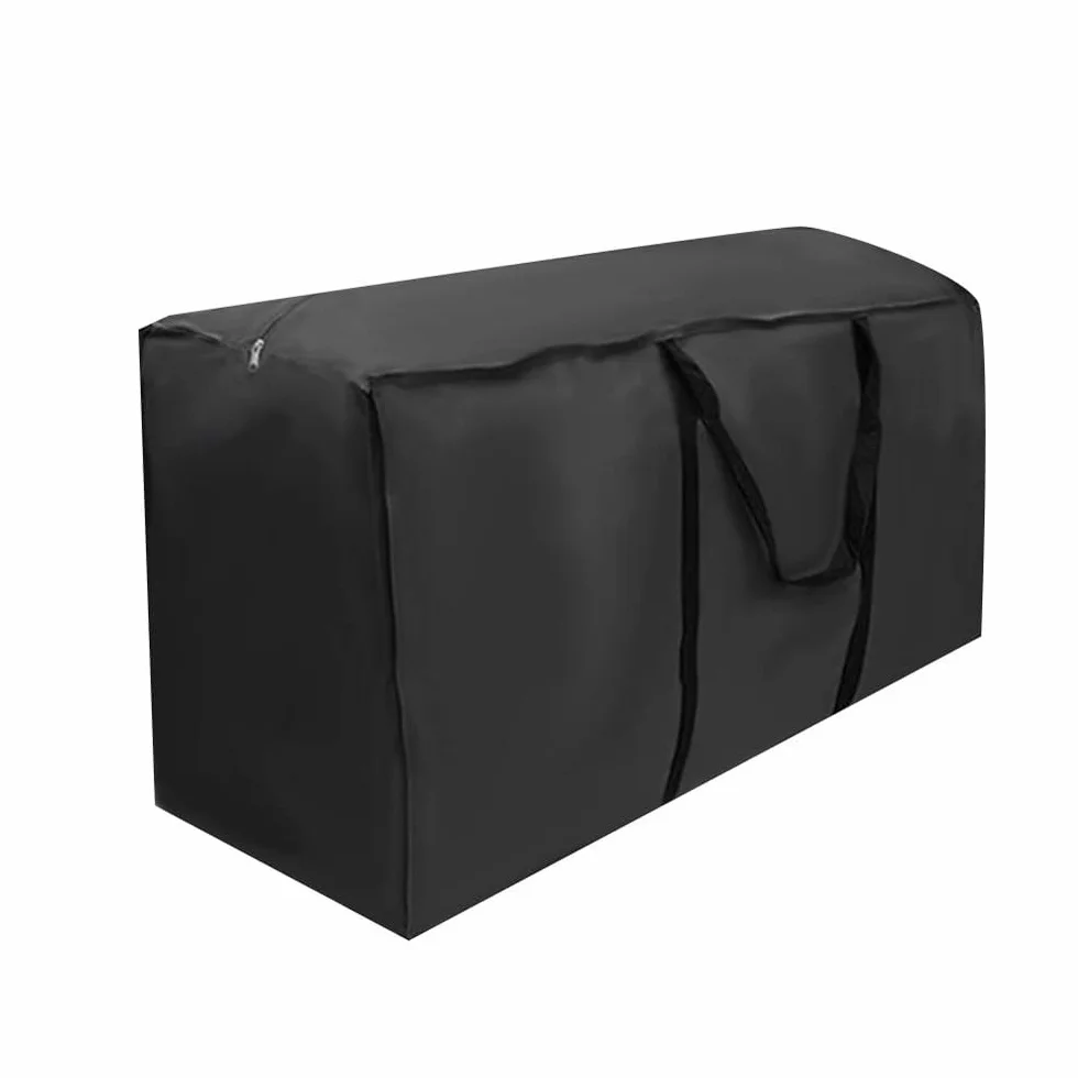Wodoodporna torba do przechowywania poduszek na zewnątrz 116x47x51 cm czarna