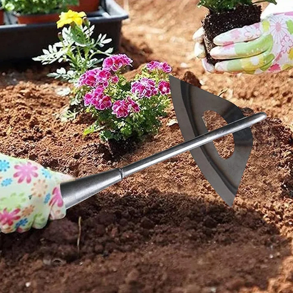 Ręczne grabie do pielenia, hartowana pusta motyka ręczna kultywator ogrodnictwo
