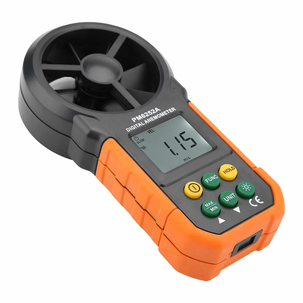 Anemometr Cyfrowy Peakmeter PM6252A Miernik Prędkości Wiatru Przenośny
