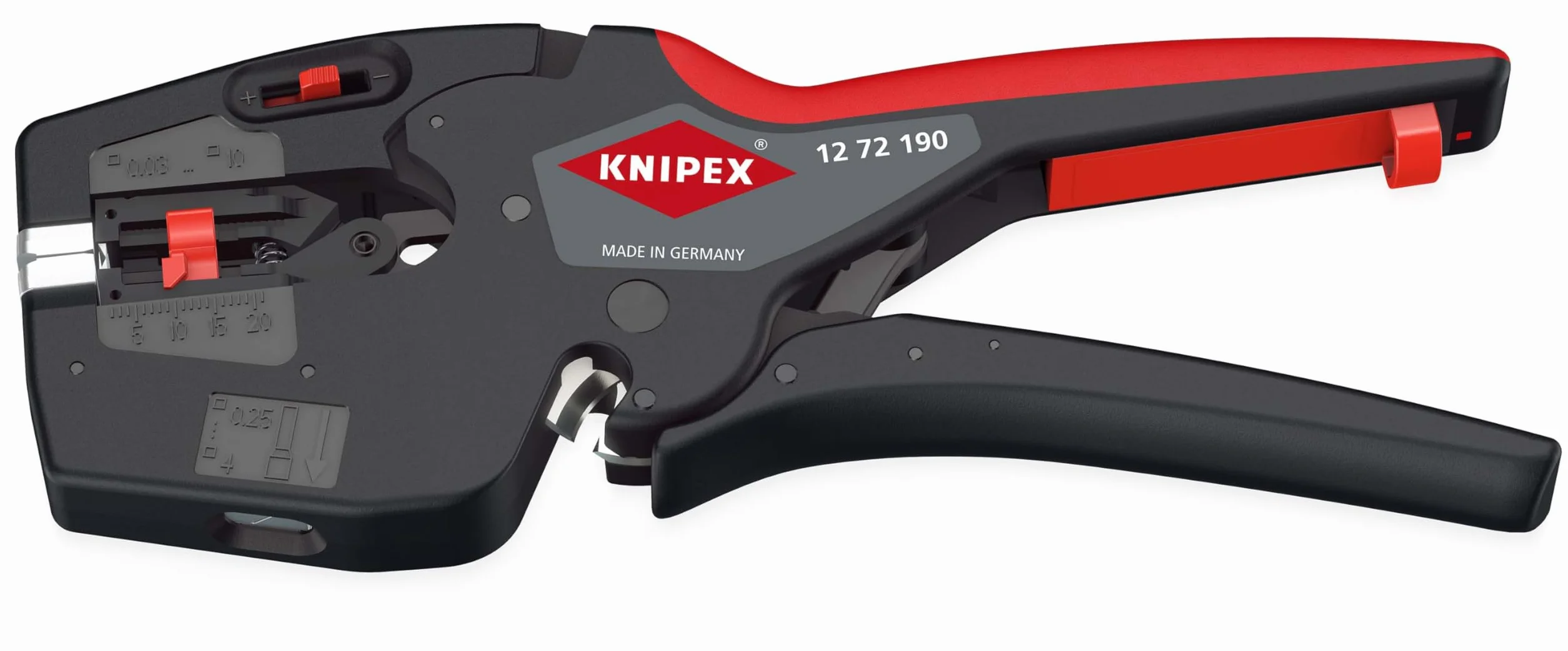 KNIPEX NexStrip Narzędzie wielofunkcyjne dla elektryków z nasadkami z antypoślizgowego tworzywa sztucznego 190 mm, 12 72 190