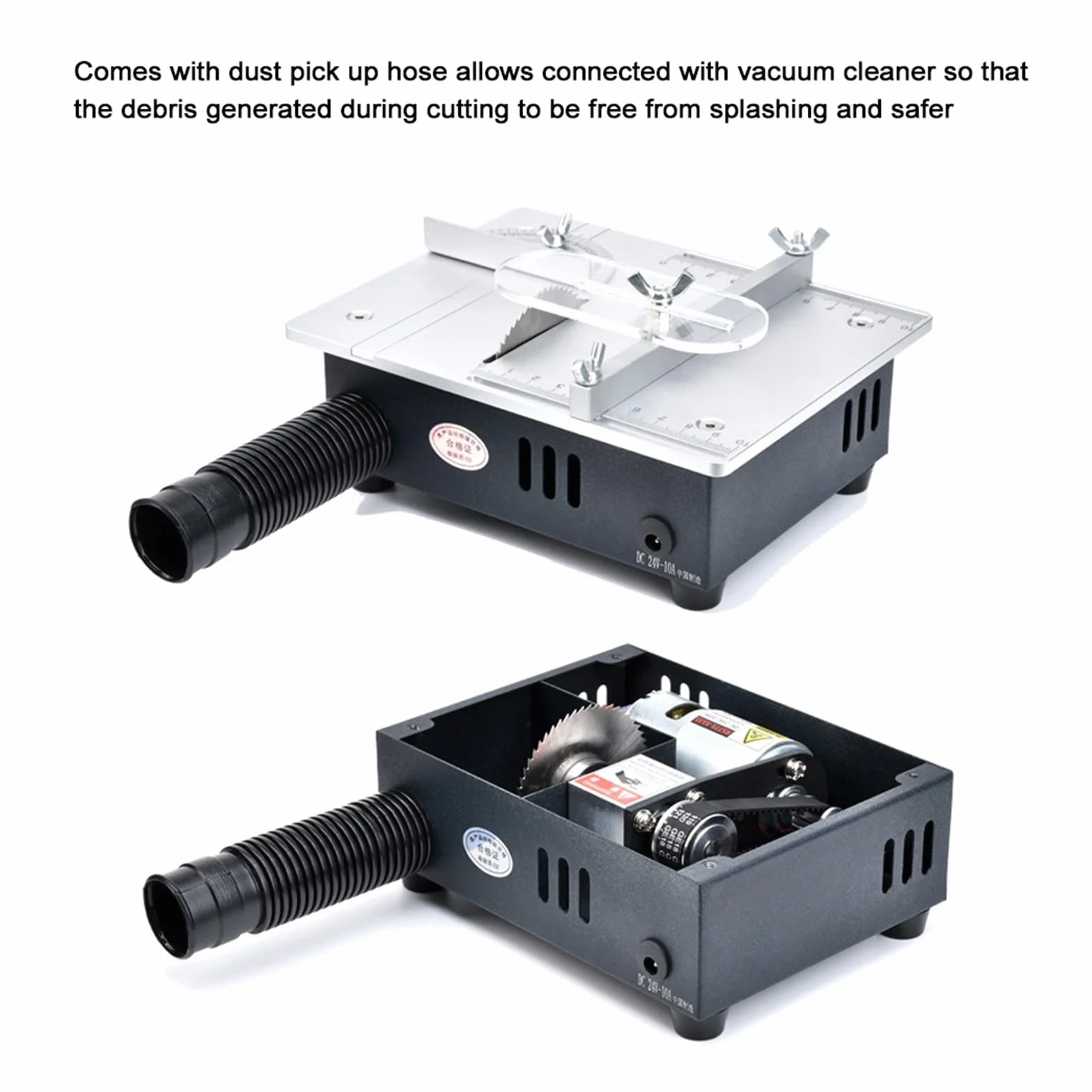 Mini wielofunkcyjna piła stołowa elektryczne piły stołowe małe gospodarstwo domowe DIY narzędzie tnące do obróbki drewna tokarka stołowa Efektywność(S-2 Set)