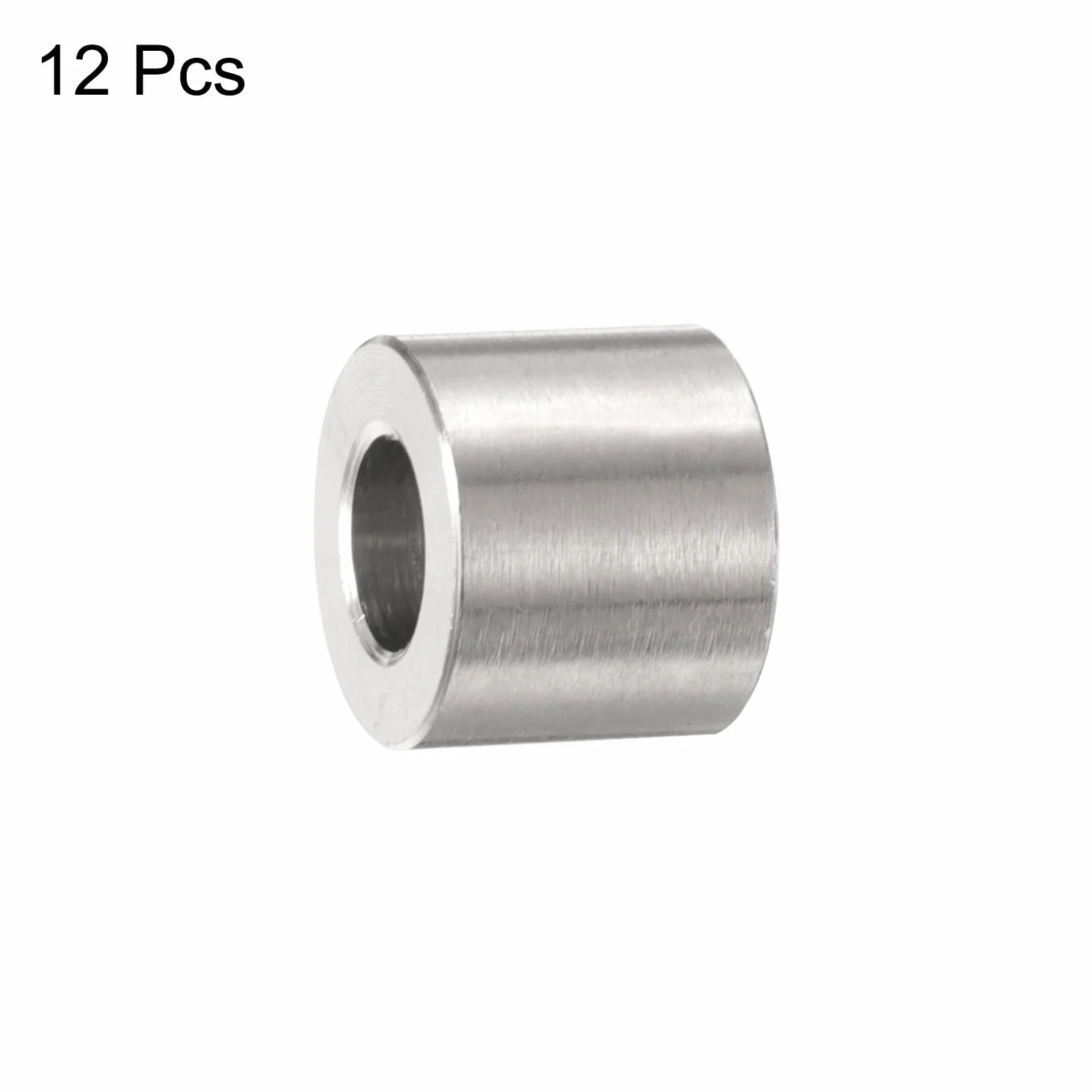 QUARKZMAN 12 sztuk dystansowy ze stali nierdzewnej 6,2 mm otwór x 12 mm OD x 10 mm długość tuleja śrubowa proste wykończenie okrągły metalowy element dystansowy do śrub śrub i prętów M6