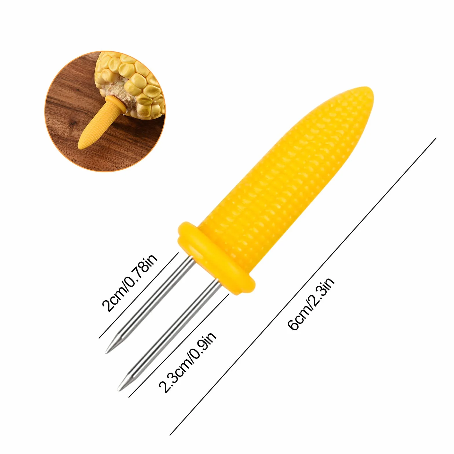 Szpikulce do grilla ze stali nierdzewnej, 20 sztuk, rożen do grilla, do kebaba, 30 cm, wielokrotnego użytku, 10 uchwytów na kolby kukurydzy, do domu, gotowania, grillowania