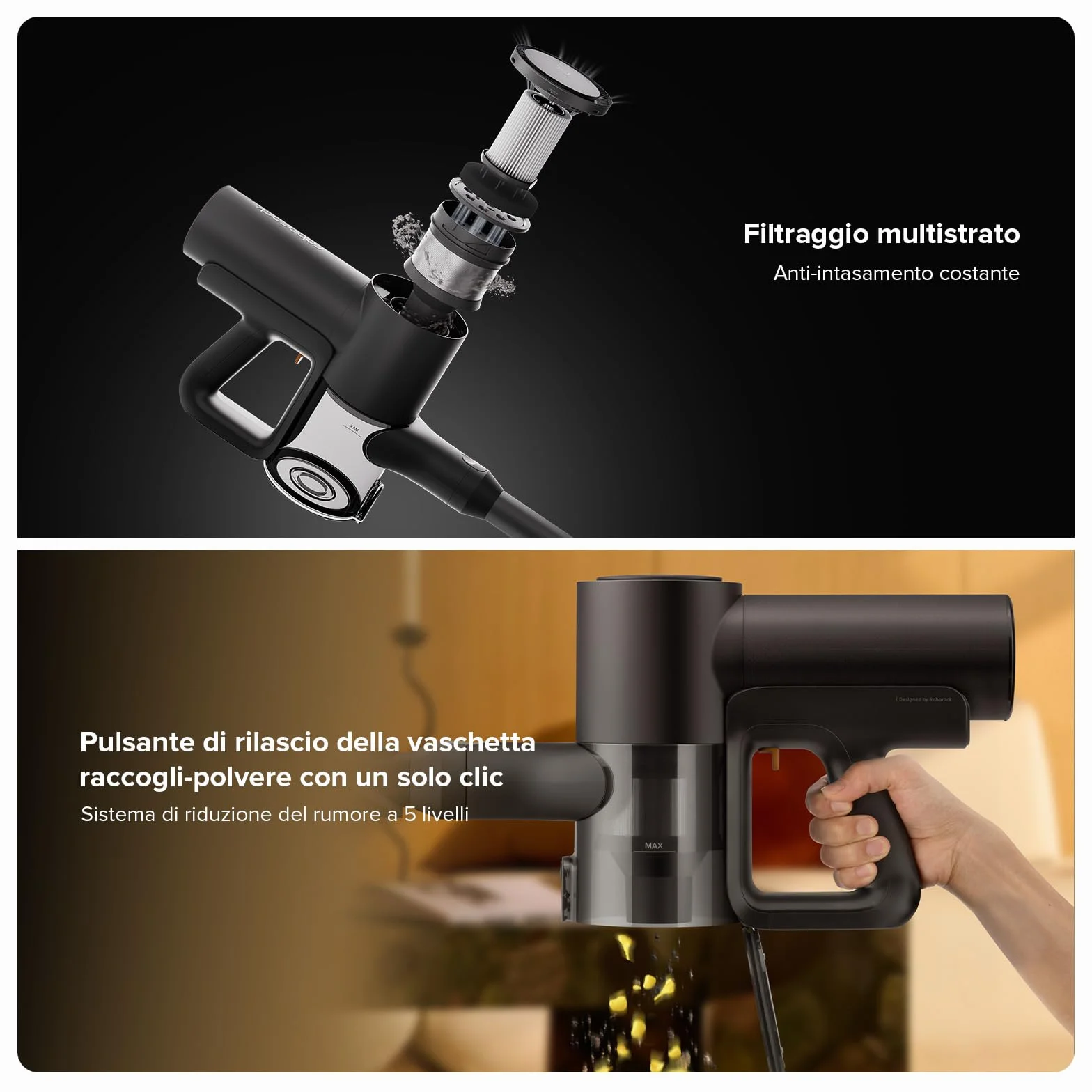roborock F25 Combo odkurzacz akumulatorowy 5 w 1, 90 °C, wysoka temperatura, samoczyszczenie i suszenie, moc ssania 20 000 Pa, ultralekki odkurzacz z trzonkiem do sierści zwierząt, twardych podłóg