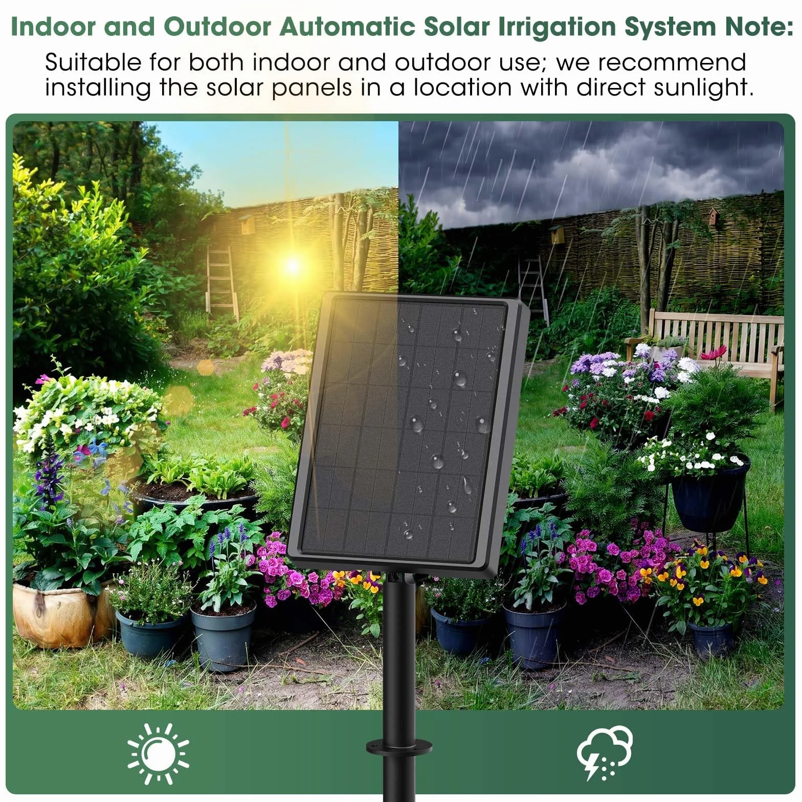 System nawadniania słonecznego, nawadnianie LCD