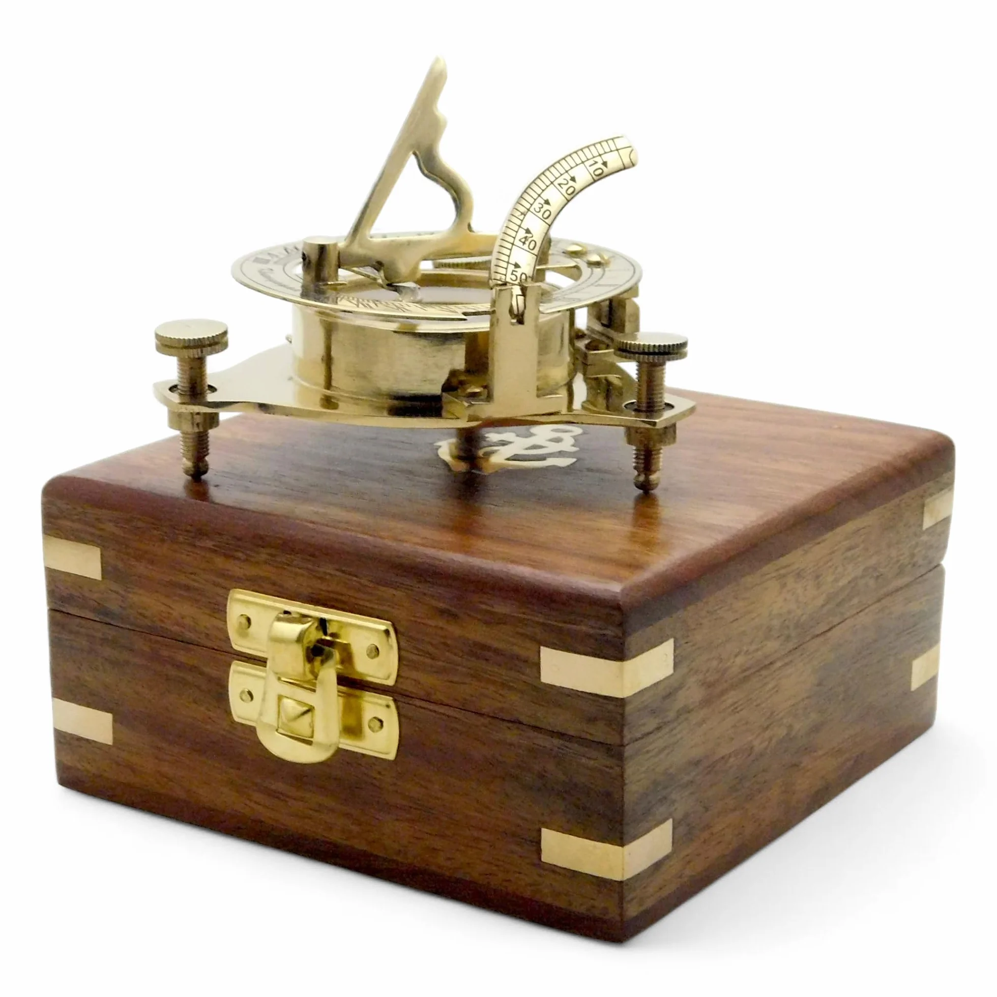 Mosiężny kompas słoneczny morski vintage 7,5 cm