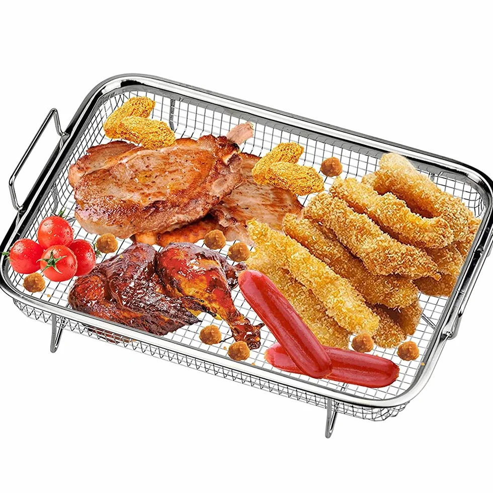 Koszyk do grillowania ze stali nierdzewnej z uchwytem