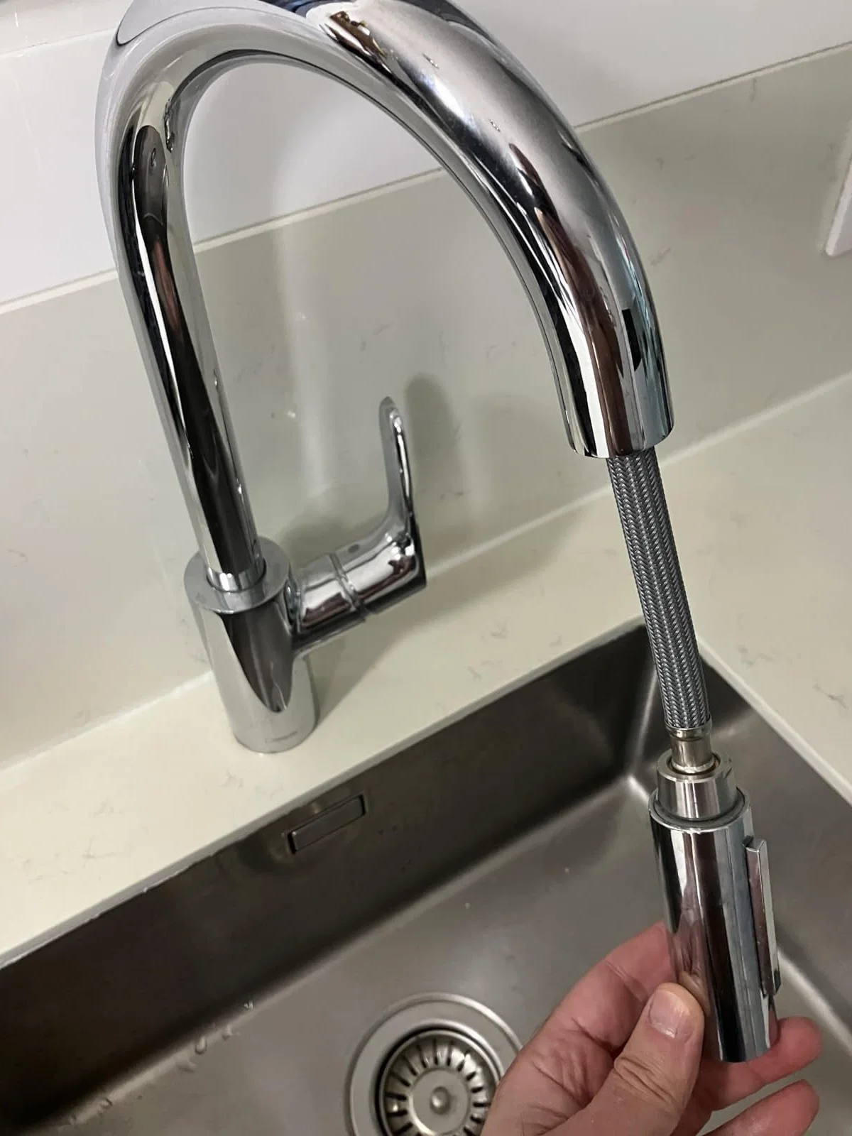 88624000 część zamienna węża do kranu kuchennego Hansgrohe wyciągany wąż natryskowy 95507000 95506000, długość 150 cm Awelife