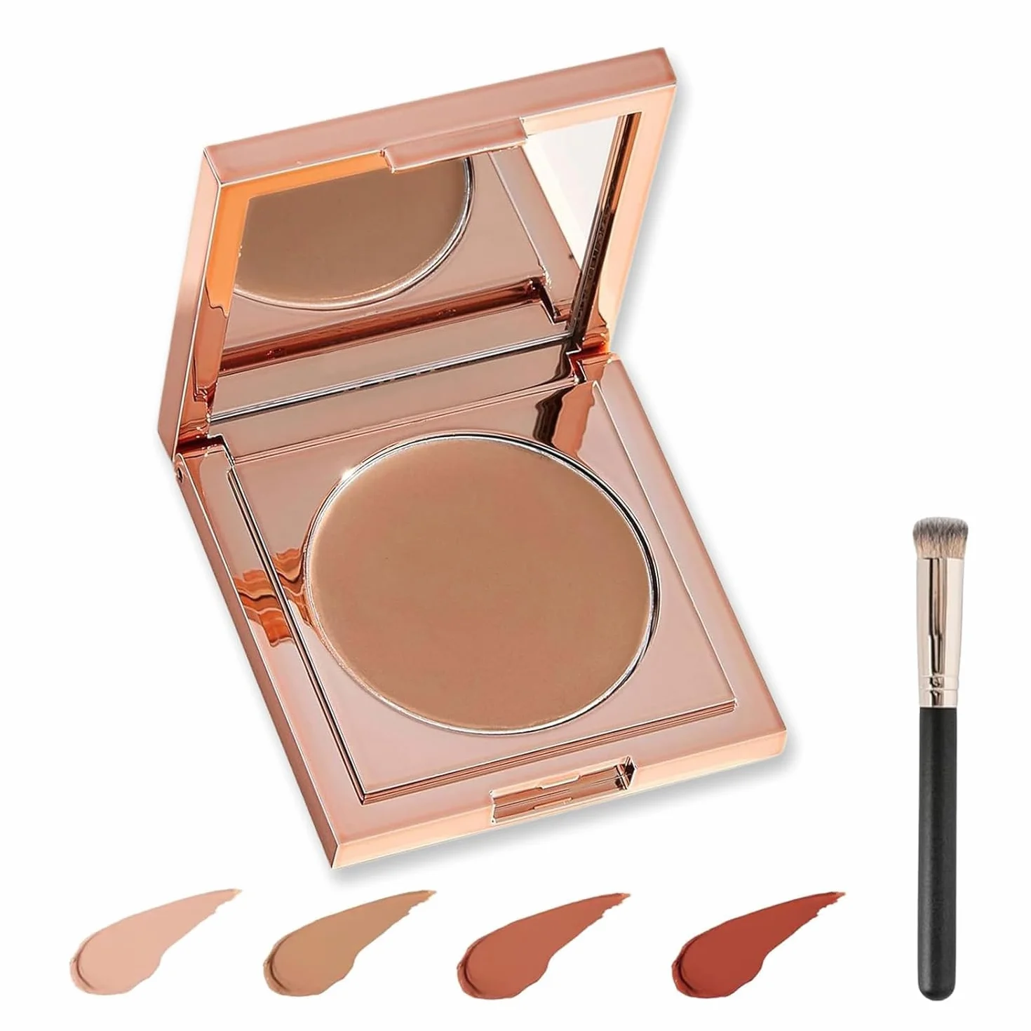 Colored Clay CC Undereye Corrector with Brush, Under Eye Concealer and Color Corrector for Dark Circles, Nawilżający I Długotrwały Podkład (02-Naturalny kolor)