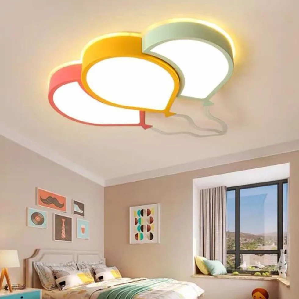LED Balonowa Lampa Sufitowa Dla Dzieci Kreatywna 36W Możliwość Przyciemniania Z Pilotem Żyrandol Do Sypialni Dla Chłopców I Dziewcząt Akrylowy Światło Jadalni Salonu