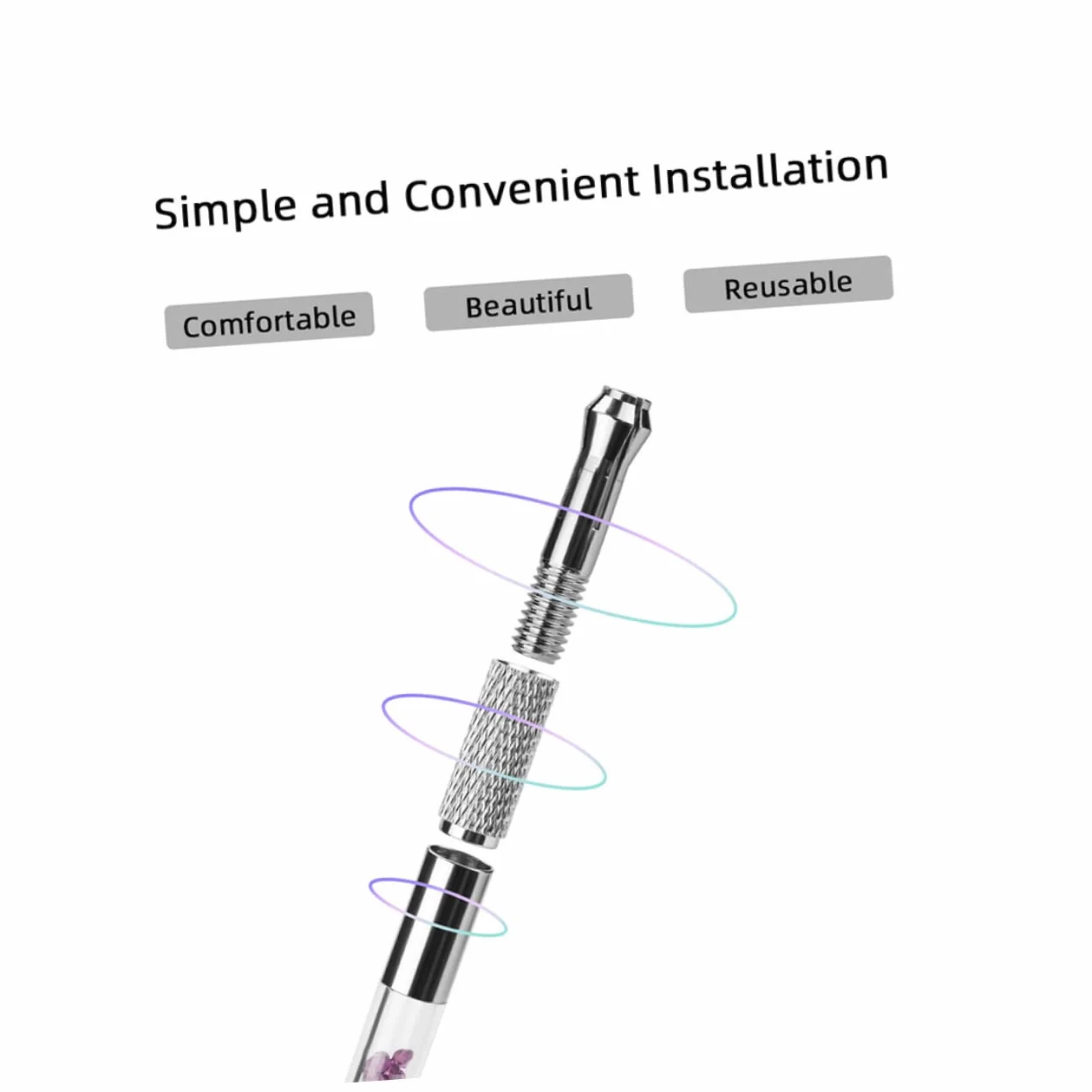 PACKOVE Acrylic Microblading Pen Do Tatuażu Brwi Ręczny Narzędzie Do Tatuażu Profesjonalny Uchwyt Igły Przenośny Sztuka Fioletowy